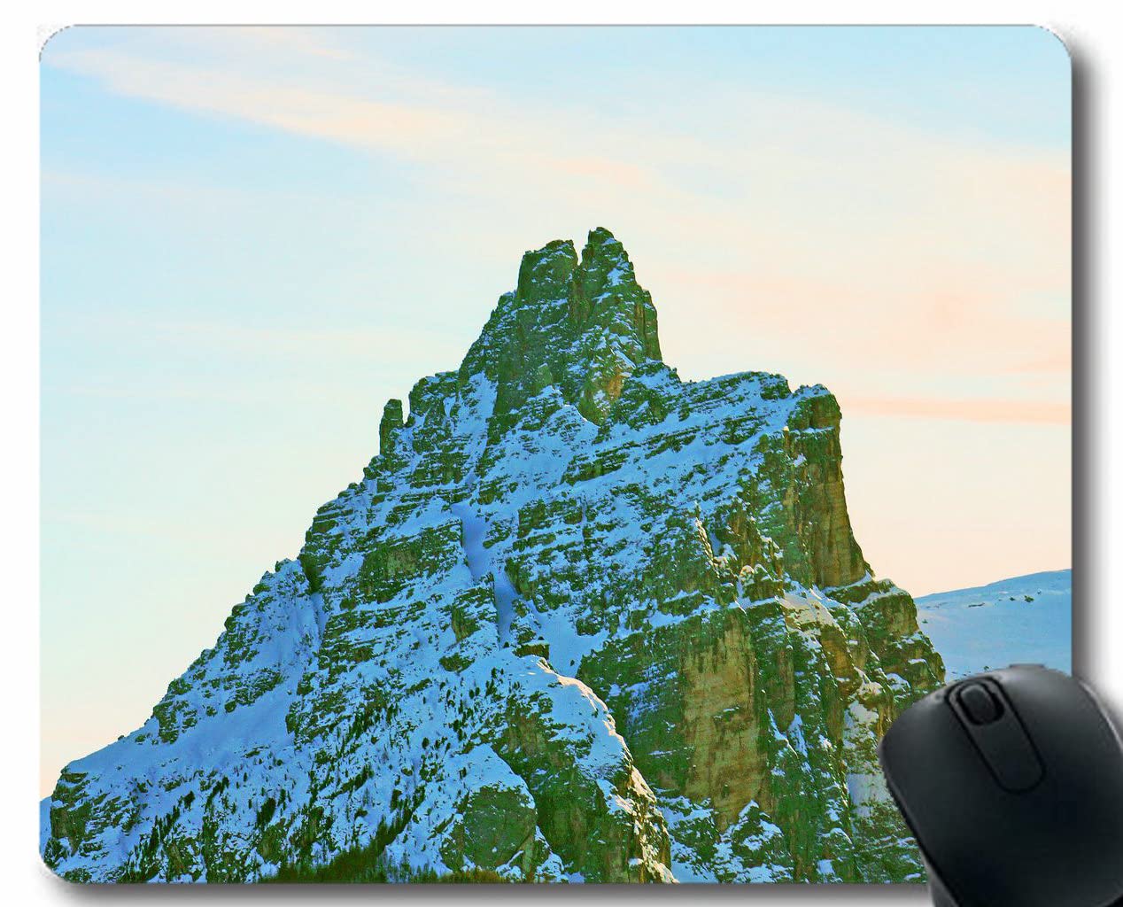 YENDOSTEEN personalisierte Ihr Gaming -Mousepad, Peak Mountain Rocks Maus -Pads mit genähten Kanten 220x180x3 mm
