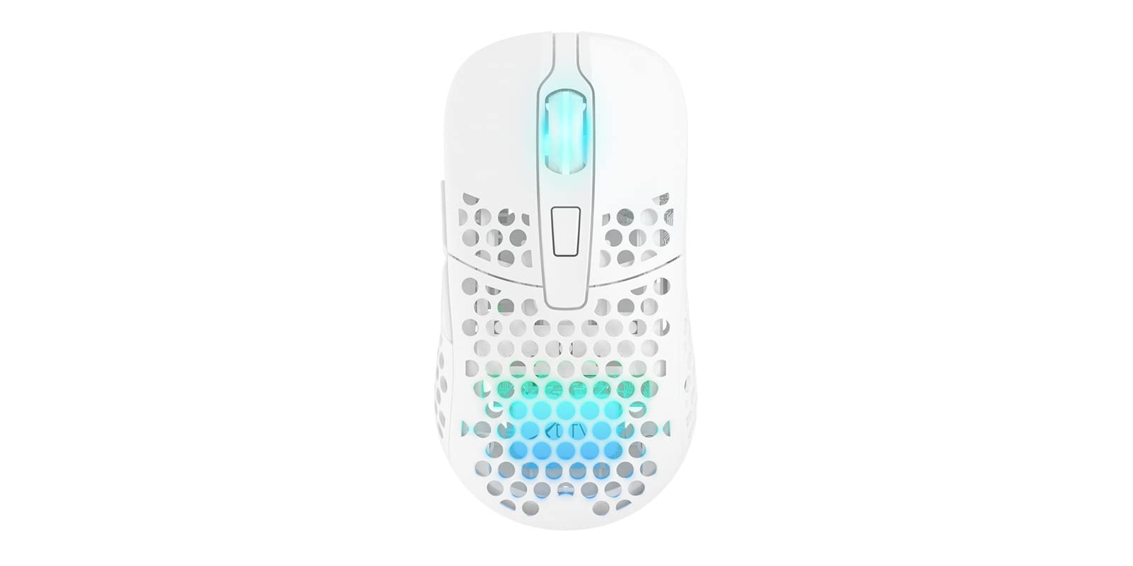 Xtrfy M42 Wireless, kabellose ultraleichte Gaming-Maus, optimiert für E-Sports, 2.4 GHz Funk, RGB-Beleuchtung, modulares Gehäuse (2 Größen inkl.), wiederaufladbar, weiß