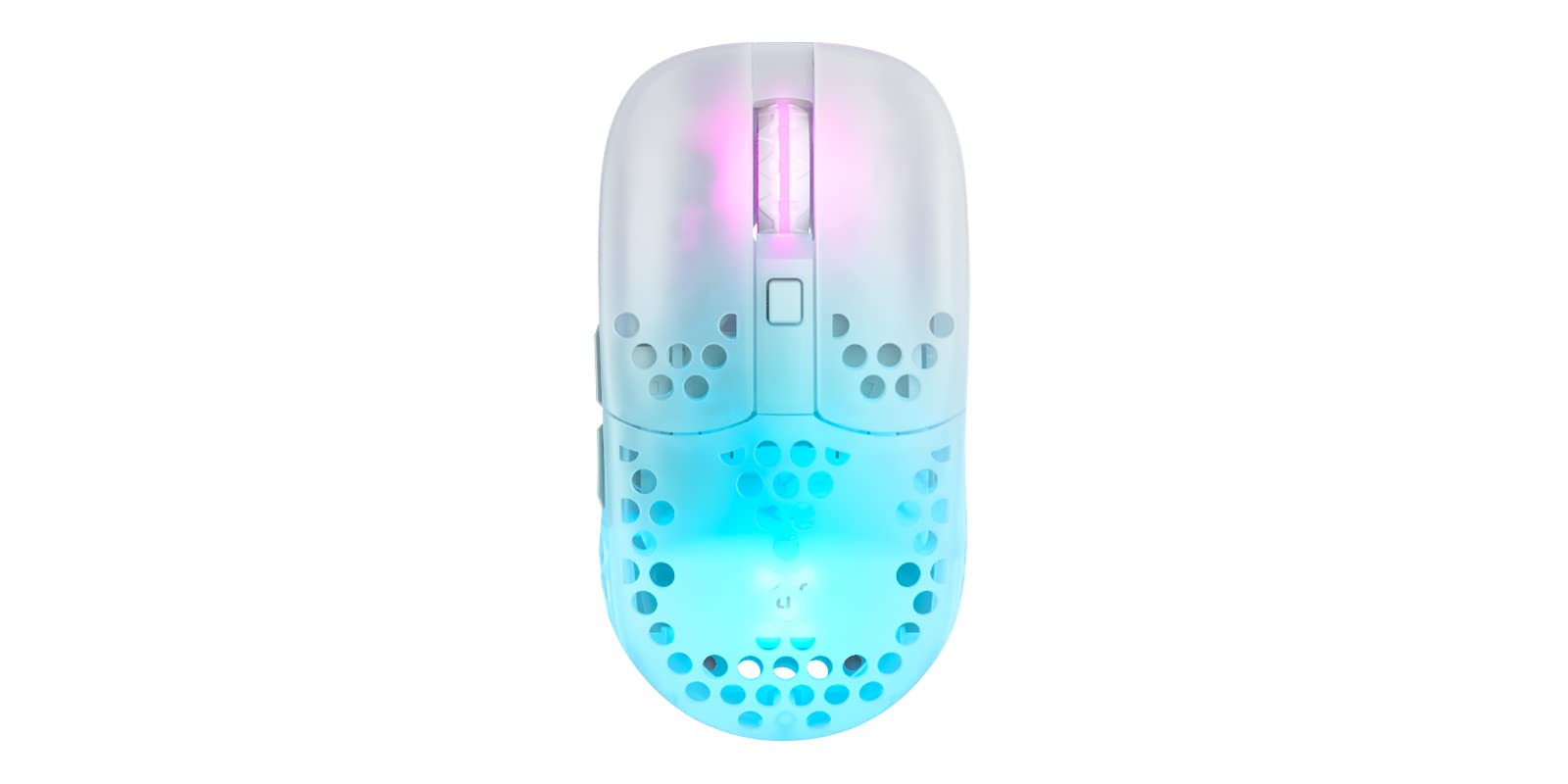 Xtrfy MZ1 Wireless, ultraleichte kabellose Gaming-Maus, 2.4 GHz Funk, Pixart 3370 Sensor, einzigartige Form für optimales Zielen, RGB-Beleuchtung, wiederaufladbar, weiß
