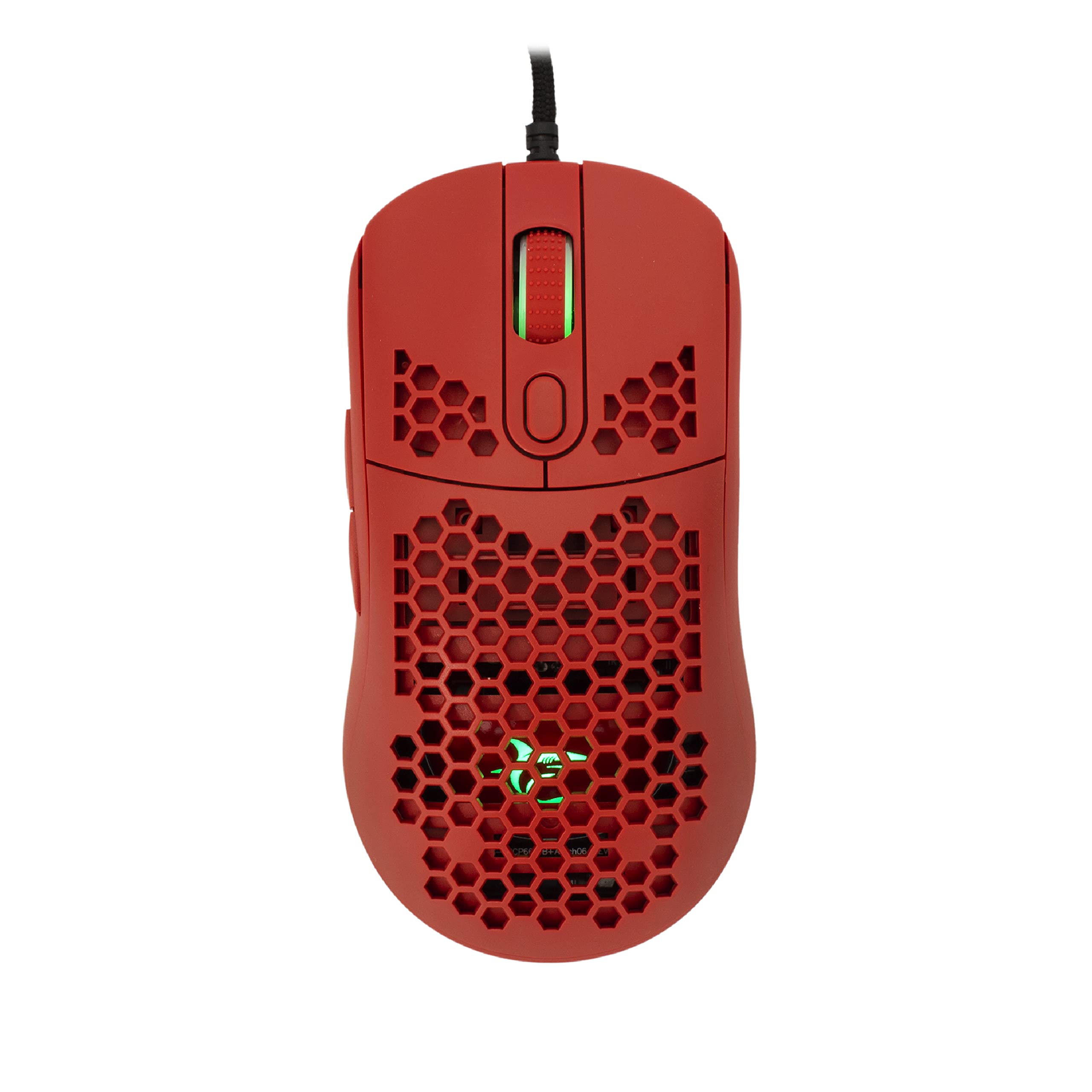 White Shark, Galahad White, Gaming-Maus mit USB-Kabel, Optische Maus für PC-Gaming mit LED unter Mausaktivierungstaste, 6 Programmierbare Tasten, Kompatibel mit Windows und MacOS, Rot