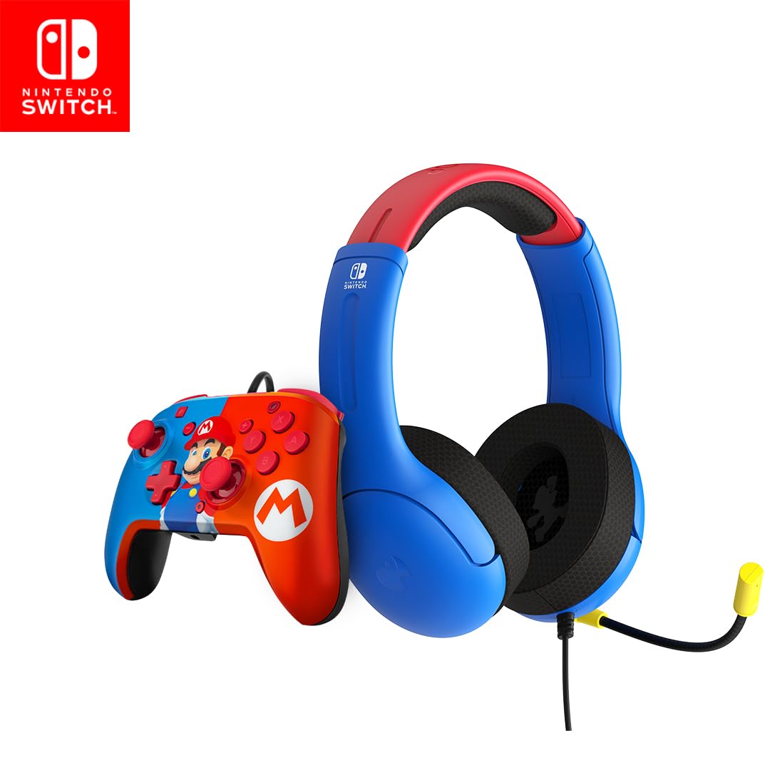 PDP Gaming Offiziell Lizenziert Mario Bundle für Switch Works mit Switch OLED & Lite