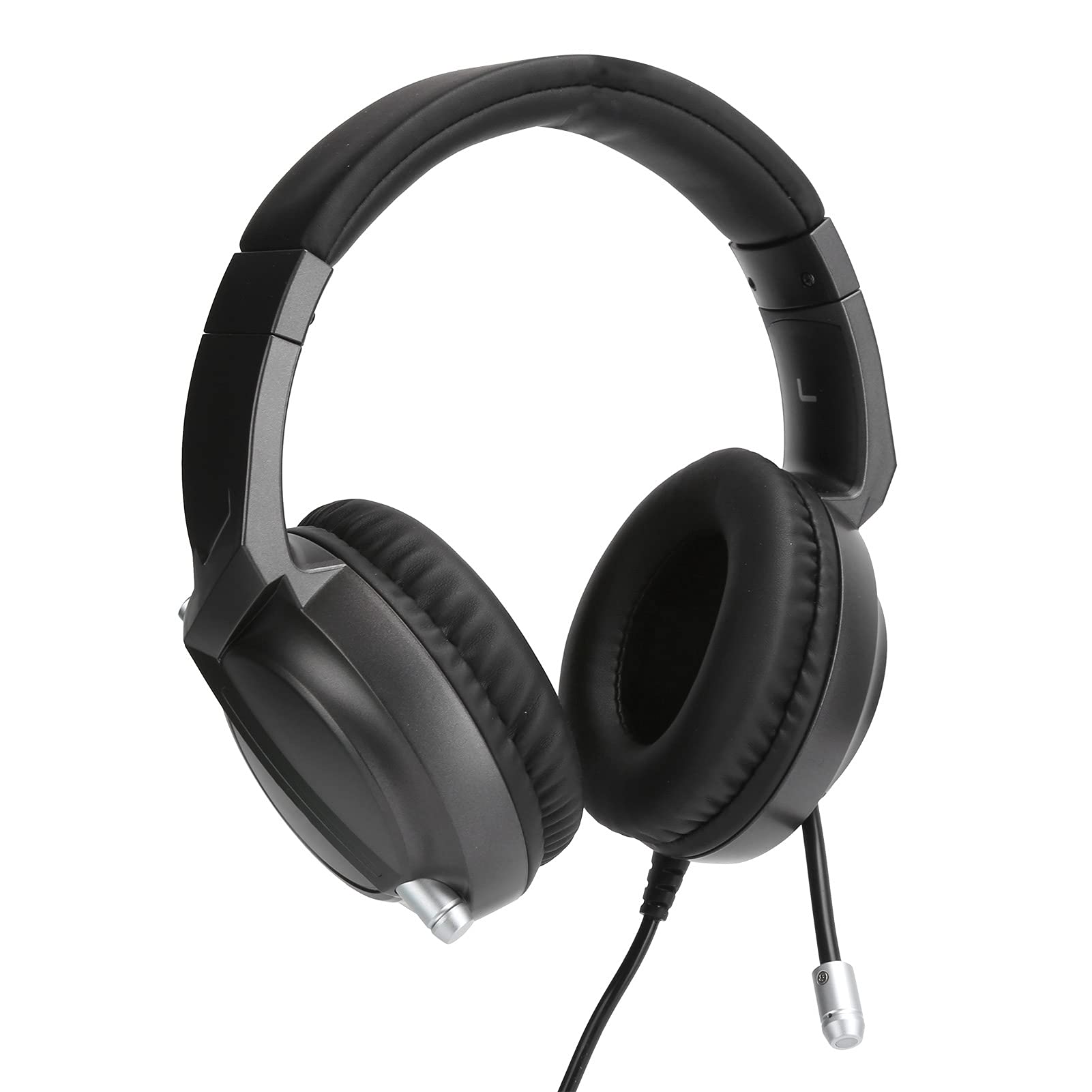 Kabelgebundene Over Ear Kopfhörer, RGB Lichteffekt Over Ear Gaming Headset mit Geräuschunterdrückung, Jungen Mädchen Gaming Kopfhörer, mit Mikrofon, für Computer Laptop Notebook(Schwarz)
