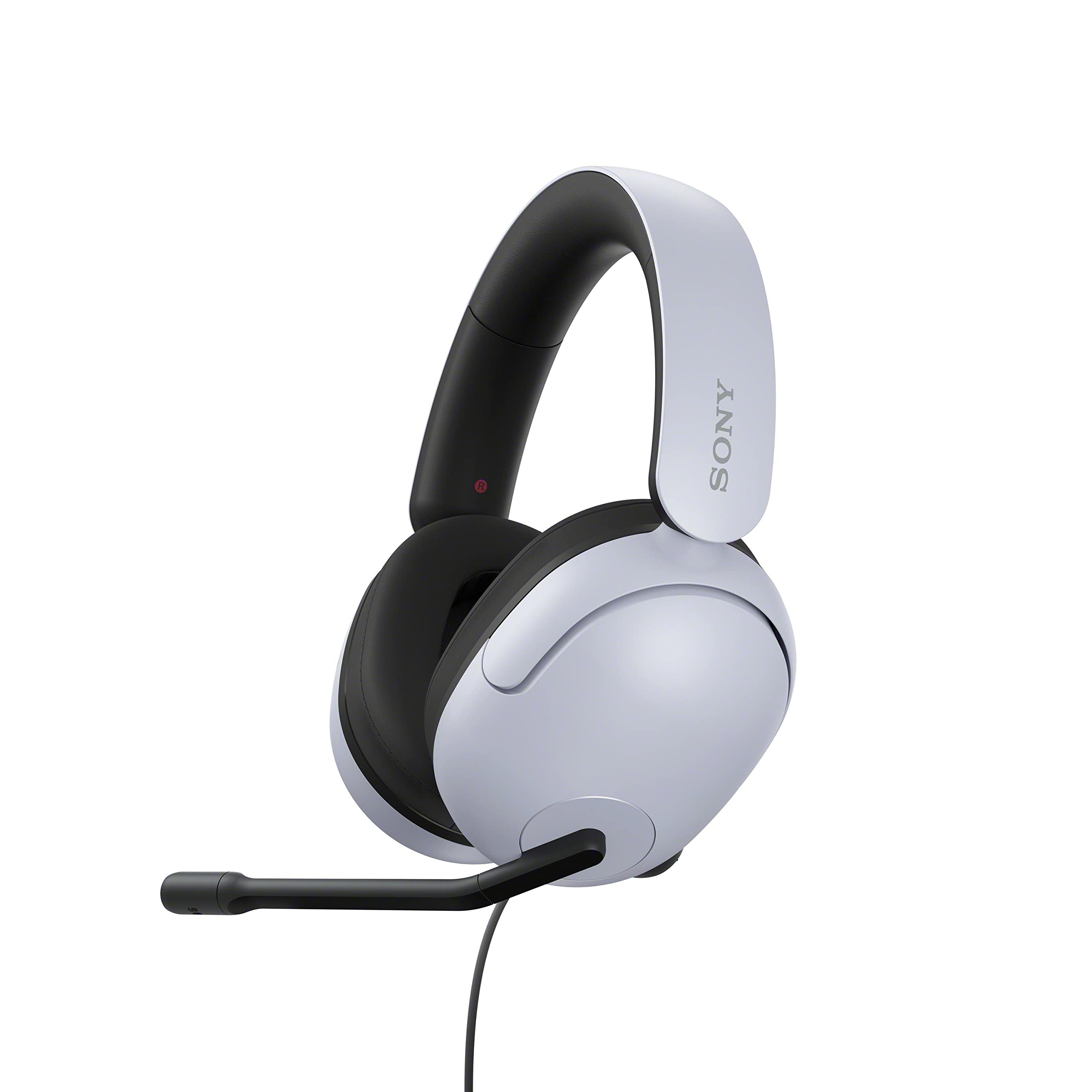 Sony INZONE H3 Gaming Headset - 360 Spatial Sound für Spiele - Hochwertiges Boom-Mikrofon - PC/PlayStation5, Weiß, Norme