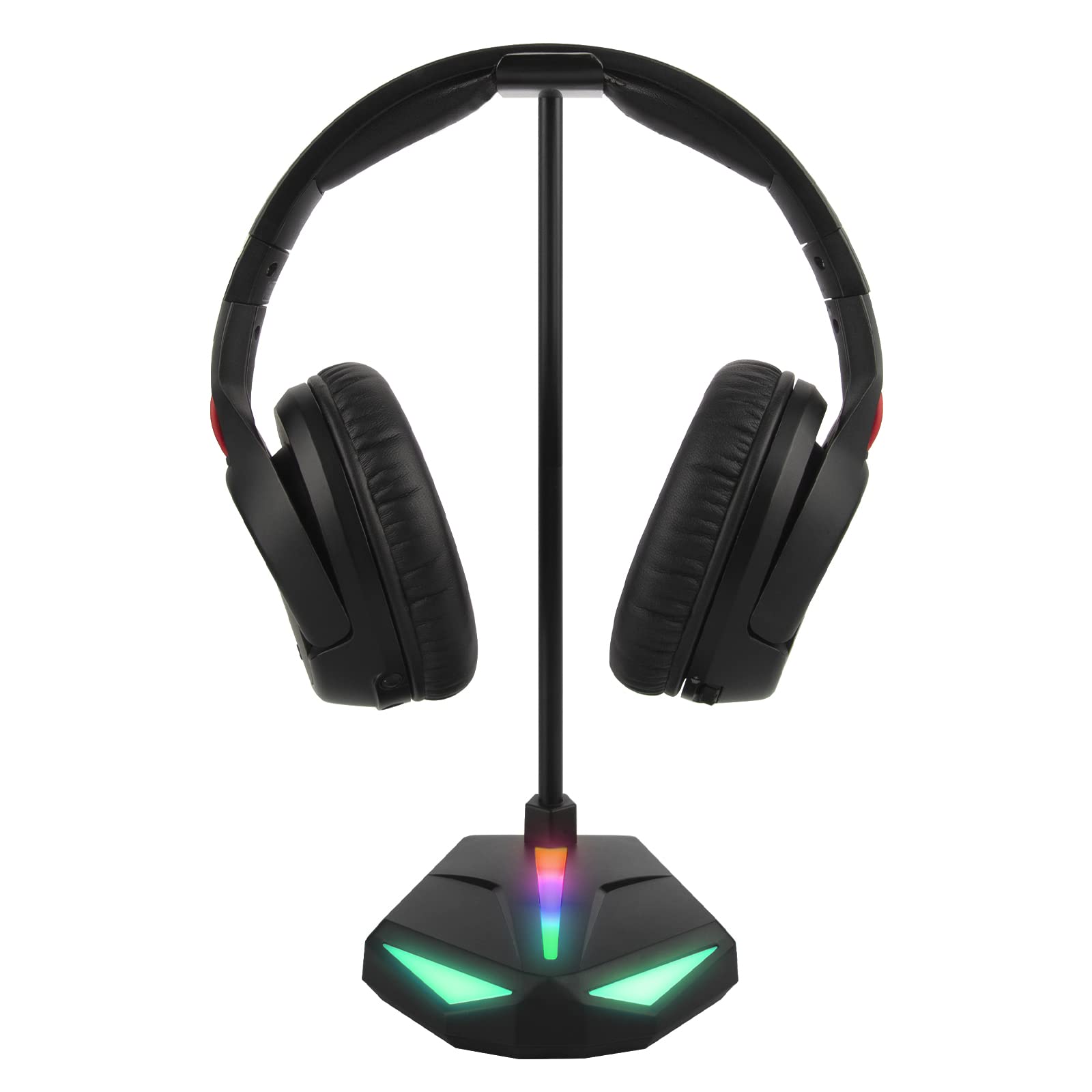 GEEKRIA ABS RGB Kopfhörer Ständer für Over-Ear-Kopfhörer, Gaming-Headset-Halter, Schreibtisch-Display-Aufhänger mit solider schwerer Basis, kompatibel mit Sennheiser 202 II, HD598, Sony MDR7506