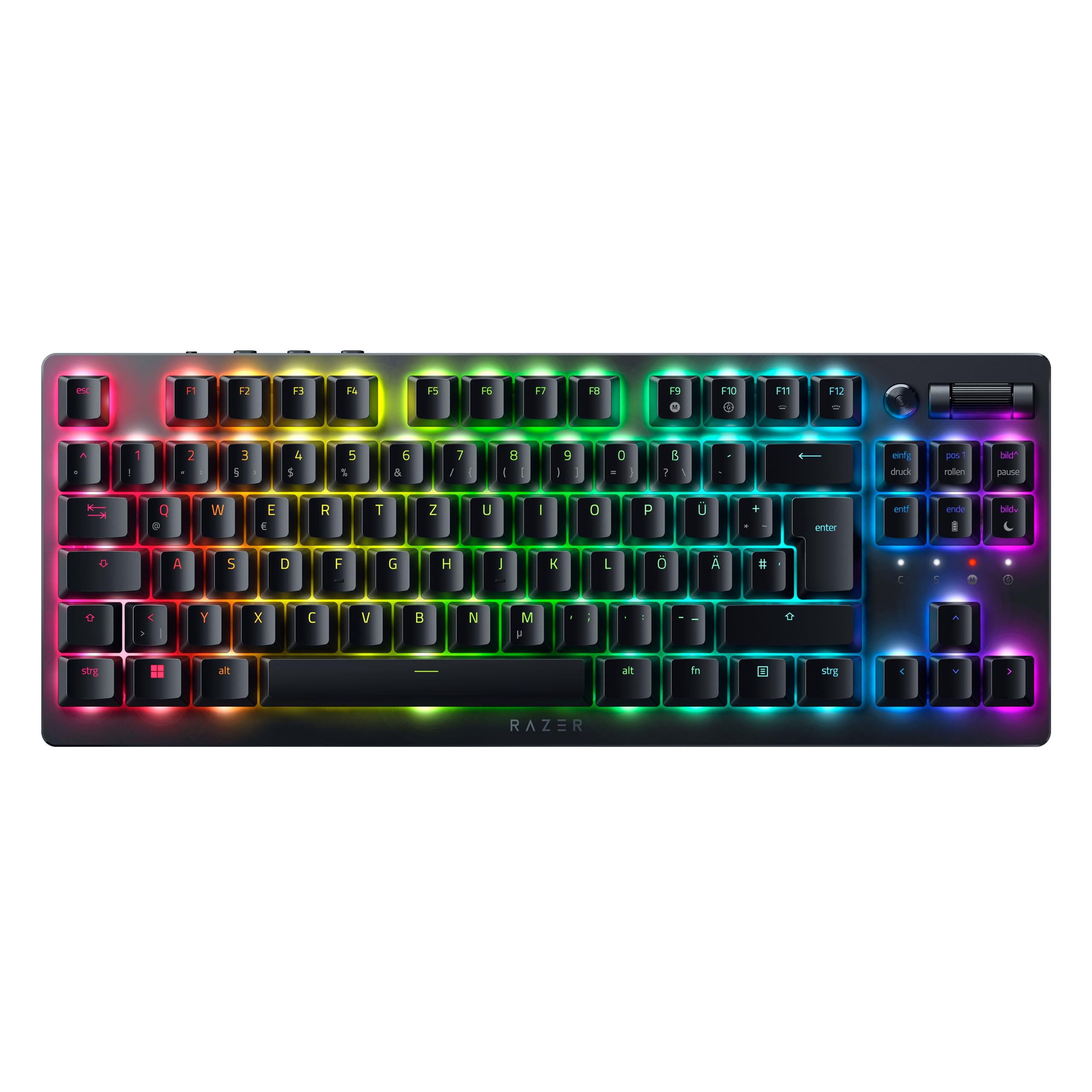 Razer DeathStalker V2 Pro Tenkeyless (Red Switch) - Kabellose Optische Low-Profile-Gaming-Tastatur (Lineare Optische Switches, HyperSpeed Wireless, Bluetooth 5.0) QWERTZ DE-Layout | Schwarz