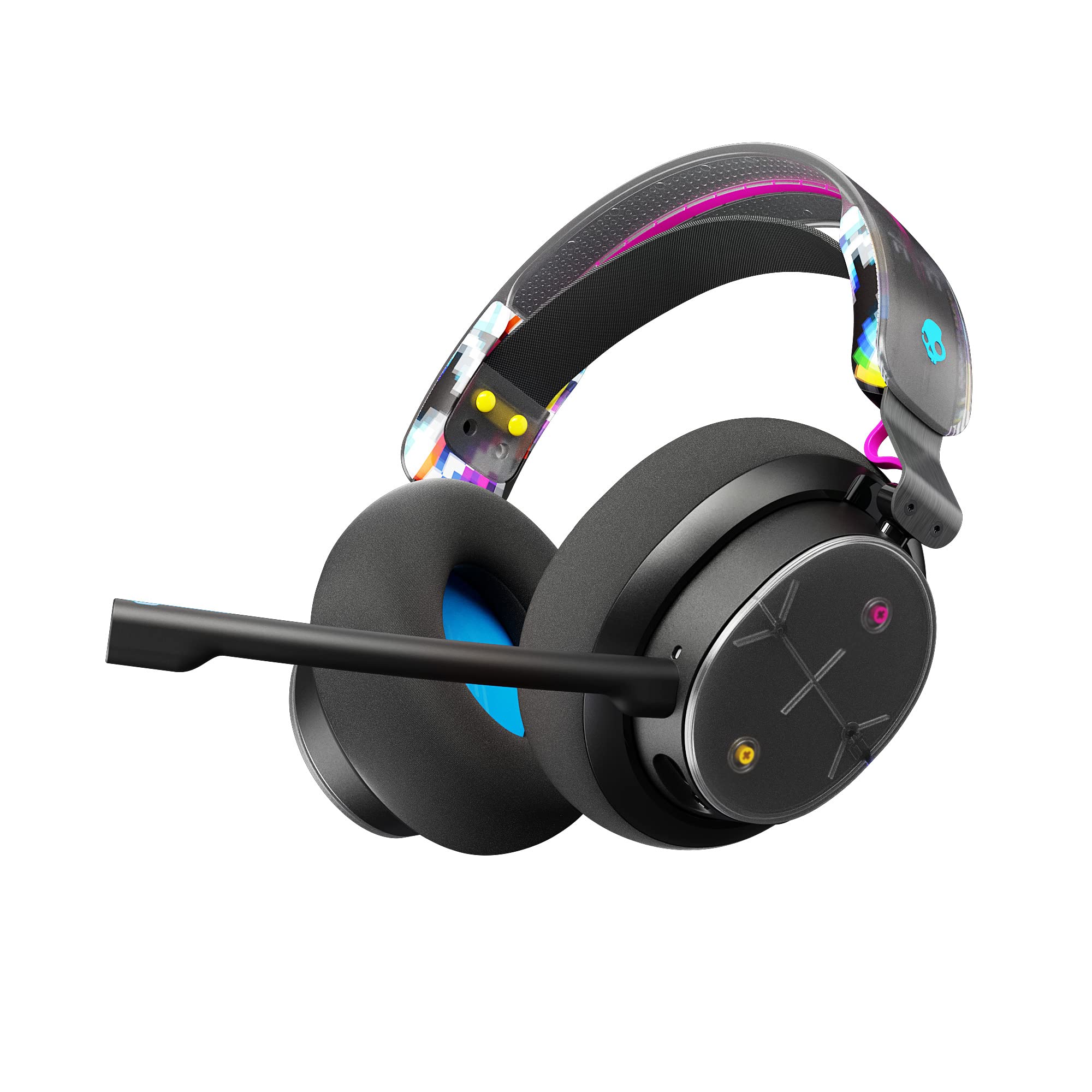 Skullcandy PLYR Kabelloses Multi-Platform Over-Ear Gaming Headset für Xbox, PlayStation und PC, Enhanced Sound Perception, 24 Std. Akkulaufzeit, KI-Mikro - Schwarz