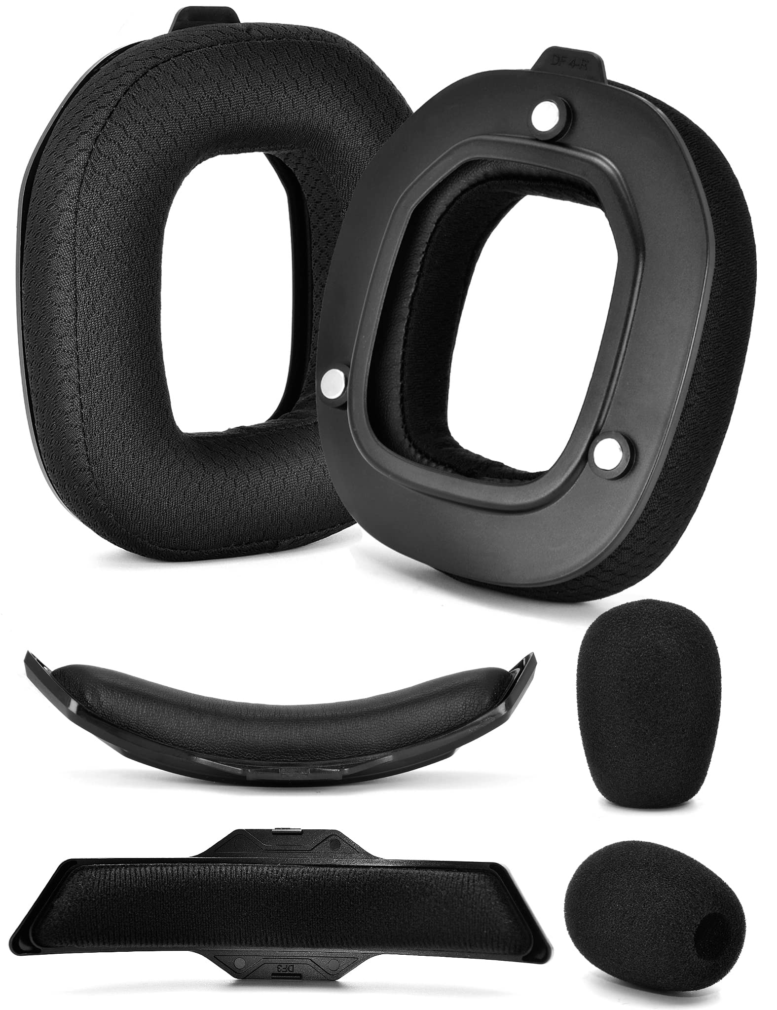 A50 Gen 3 Mod Kit – defean Ersatz-Ohrpolster und Kopfband, kompatibel mit Astro A50 Gen 3 Headset, Ohrpolster, hochdichter, zusätzliche Dicke (schwarzes, atmungsaktives Gewebe)