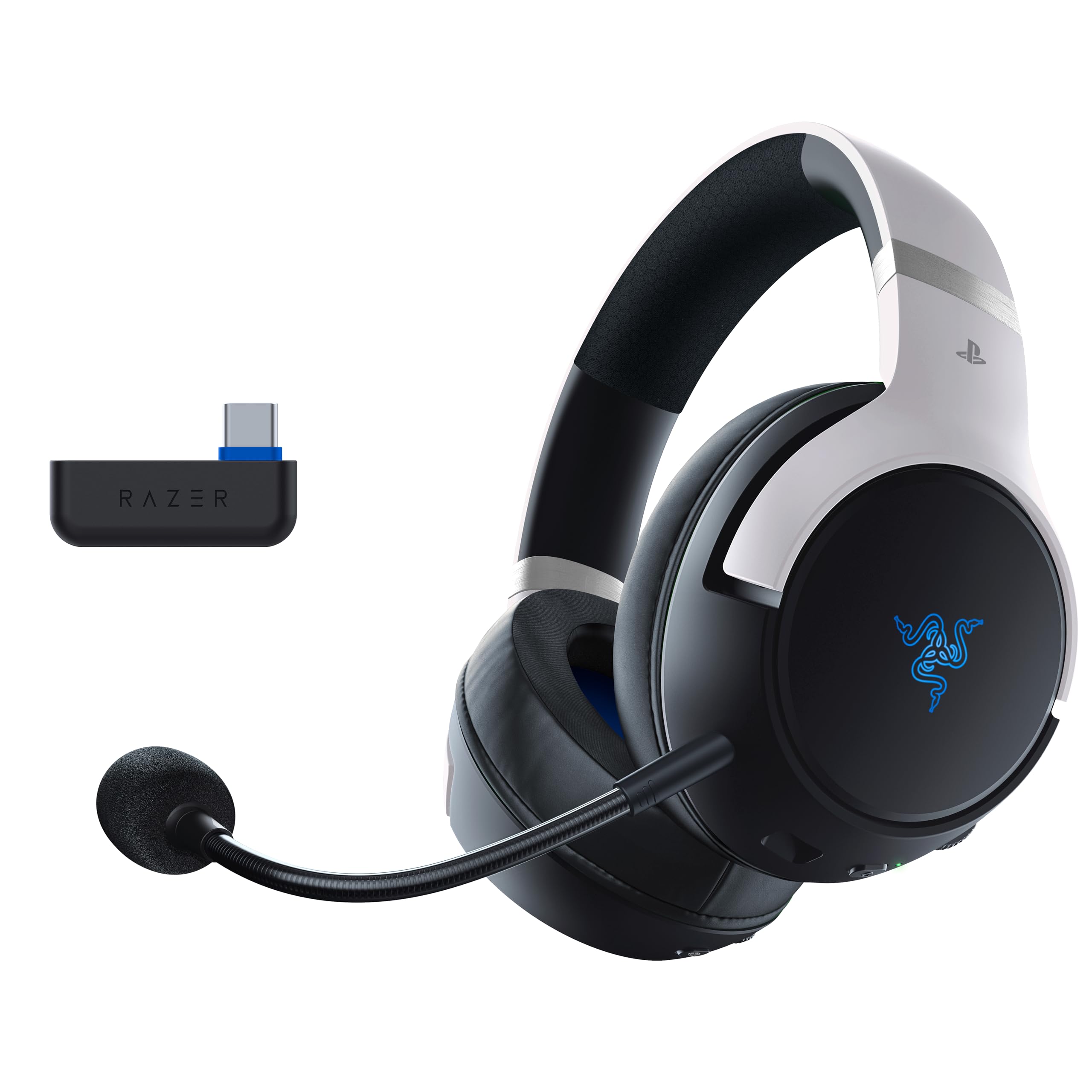 Razer Kaira Pro HyperSpeed - Kabelloses Multiplattform-Gaming-Headset mit Haptik (Razer HyperSpeed Wireless, HyperSense Haptik, Integriertes Hybrid-Mikrofon, TriForce Titanium 50mm Treiber) Schwarz