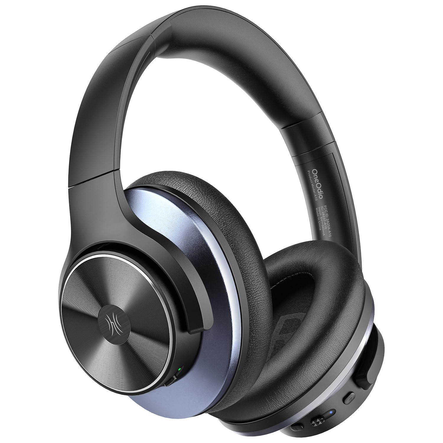 OneOdio A10 Bluetooth Kopfhörer Over Ear mit Hybrid Active Noise Cancelling [Bis zu 62 Std] Kabellos Kopfhörer im Hi-Res Audio, Tiefer Bass, Mikrofon für Reisen, Zuhause, Büro (Schwarz)