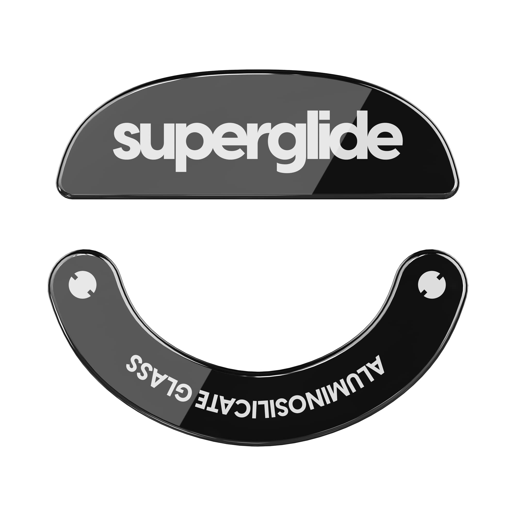Superglide – Schnellste und glatteste Mausfüße/Skates aus ultrastarkem, makellosem Glas, superschnelle, Glatte und langlebige Sohle für Pulsar X2 & X2 Mini kabellose Gaming-Maus (schwarz)