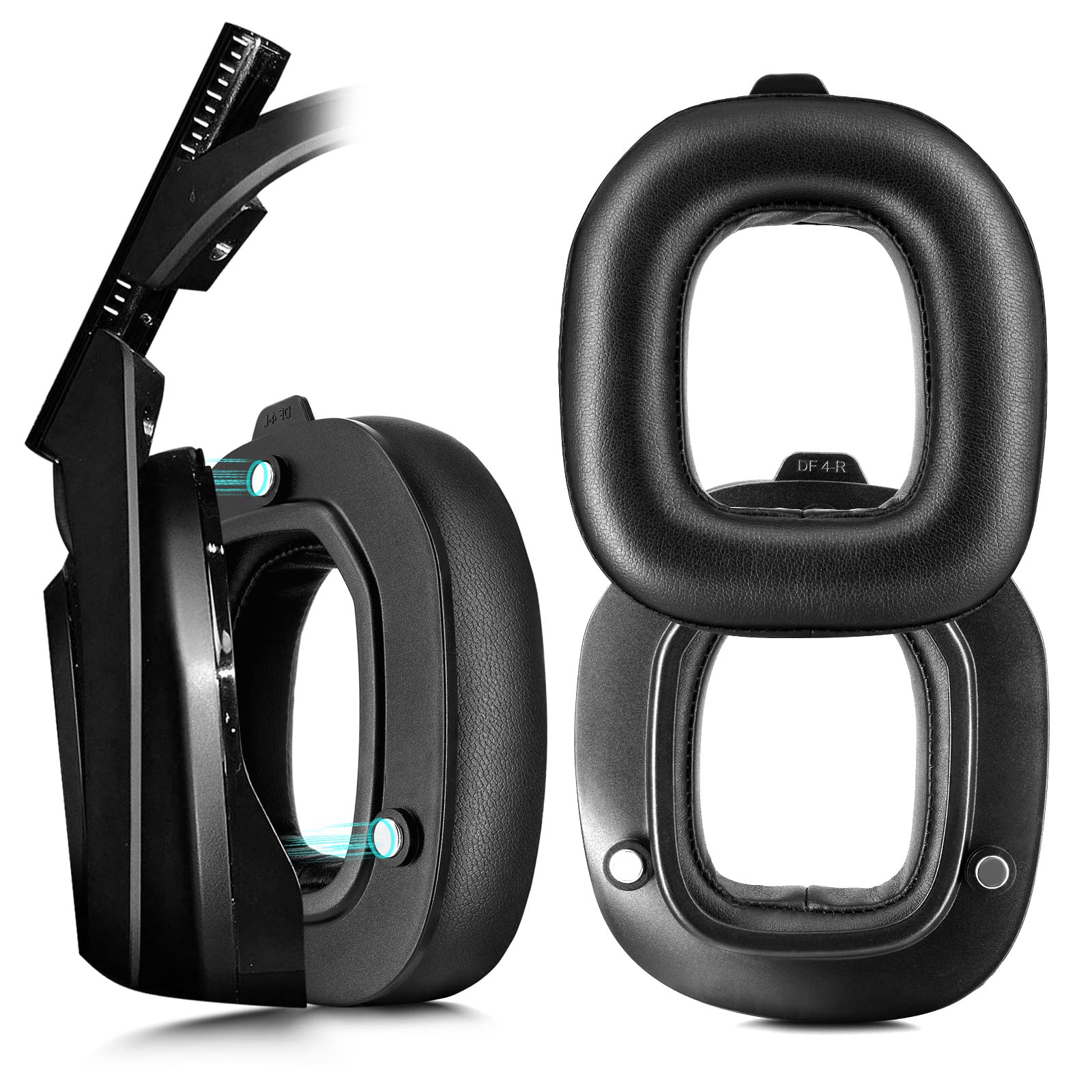 Astro a50 gen 4 ohrpolster Ersatz-Ohrpolster, kompatibel mit Logitech Astro Gaming A 50 Gen4 Kopfhörern (Protein-Leder-Ohrpolster)