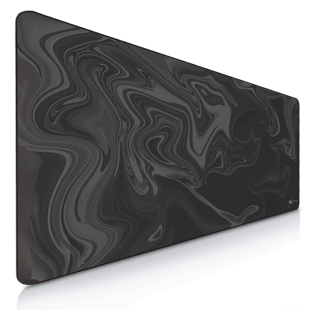 NYFTER - Premium 3XL Gaming Mauspad XXXL Nyfpad 1200x600mm Mousepad im Liquid Design Wellenfrei mit extra vernähten Kanten und starker Gleitfähigkeit
