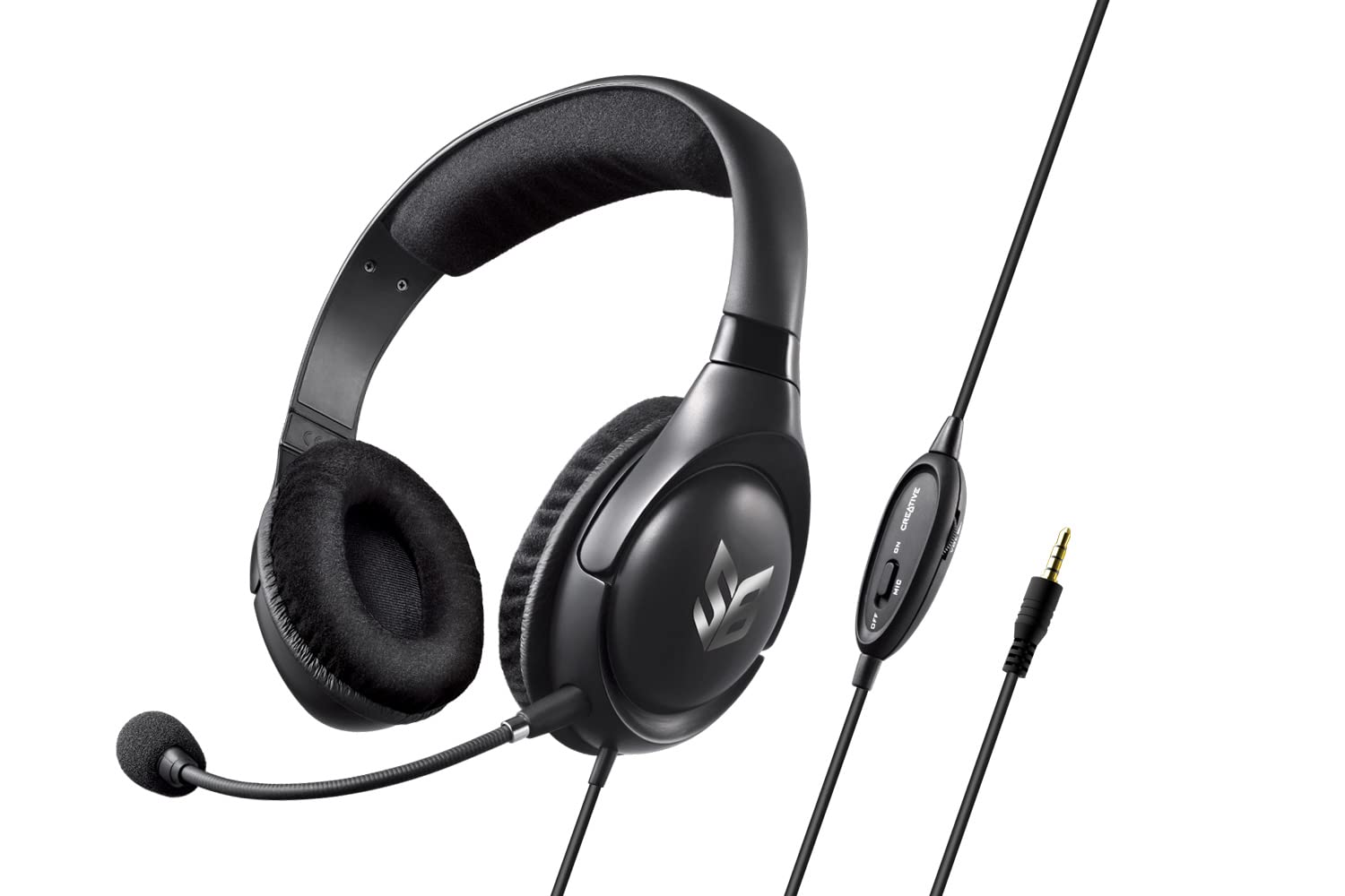 Sound Blaster Blaze V2 Over-Ear-Gaming-Headset mit abnehmbarem Noise-Cancelling-Mikrofon, Lautstärke- und Mikrofon-Stummschaltung für PC/Mac/Konsolen