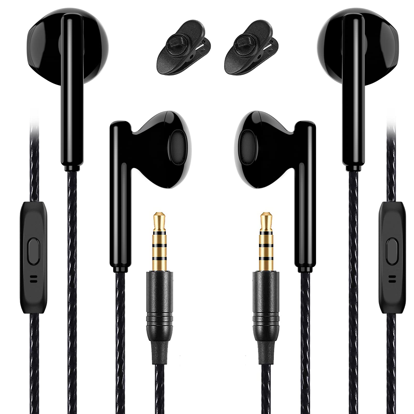 GAMURRY Kabelgebundene In Ear 3,5 mm Klinke Kopfhörer, Stereo Ohrhörer mit Mikrofon & Fernsteuerung Bass-Sound Ohrhörer, HD-Anrufe, Geräuschunterdrückung, Für Android Iso Windows, Smartphones, MP3