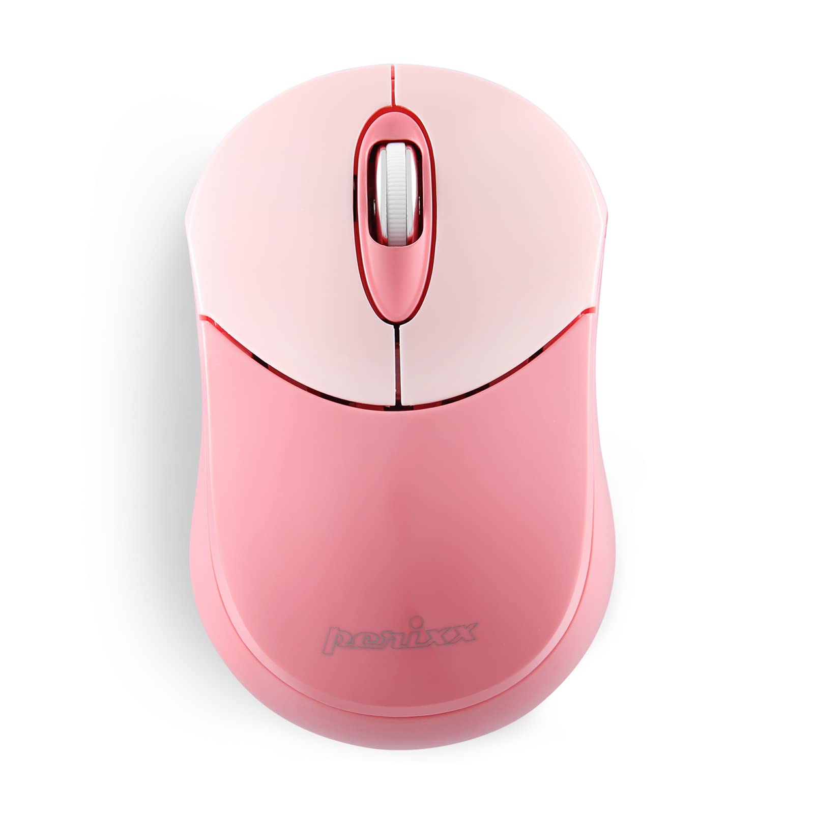 Perixx PERIMICE-802PK kabellose Bluetooth-Maus, tragbares Design, kompatibel mit Windows, iOS und Android-PC, Laptop, Tablet und Smartphone, Rosa