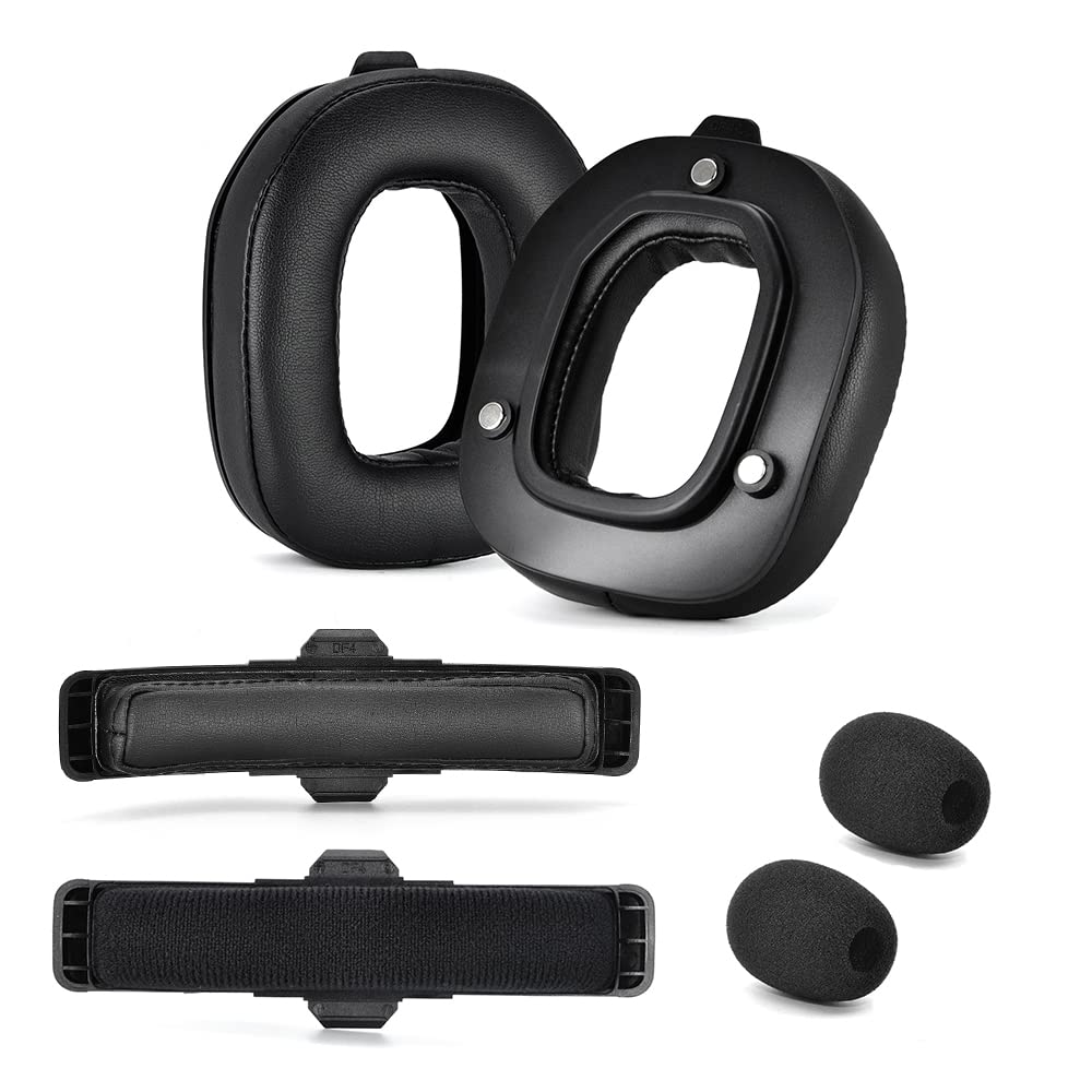 A50 Gen 4 Mod Kit - Ersatz Ohrpolster Stirnbänder für Astro Gaming A50 Kabelloses Headset Gen 4, Mikrofonschaum, Ohrpolster/Tassen,A50 Gen 4 Zubehör,Dicke hinzugefügt(Schwarzes Protein)