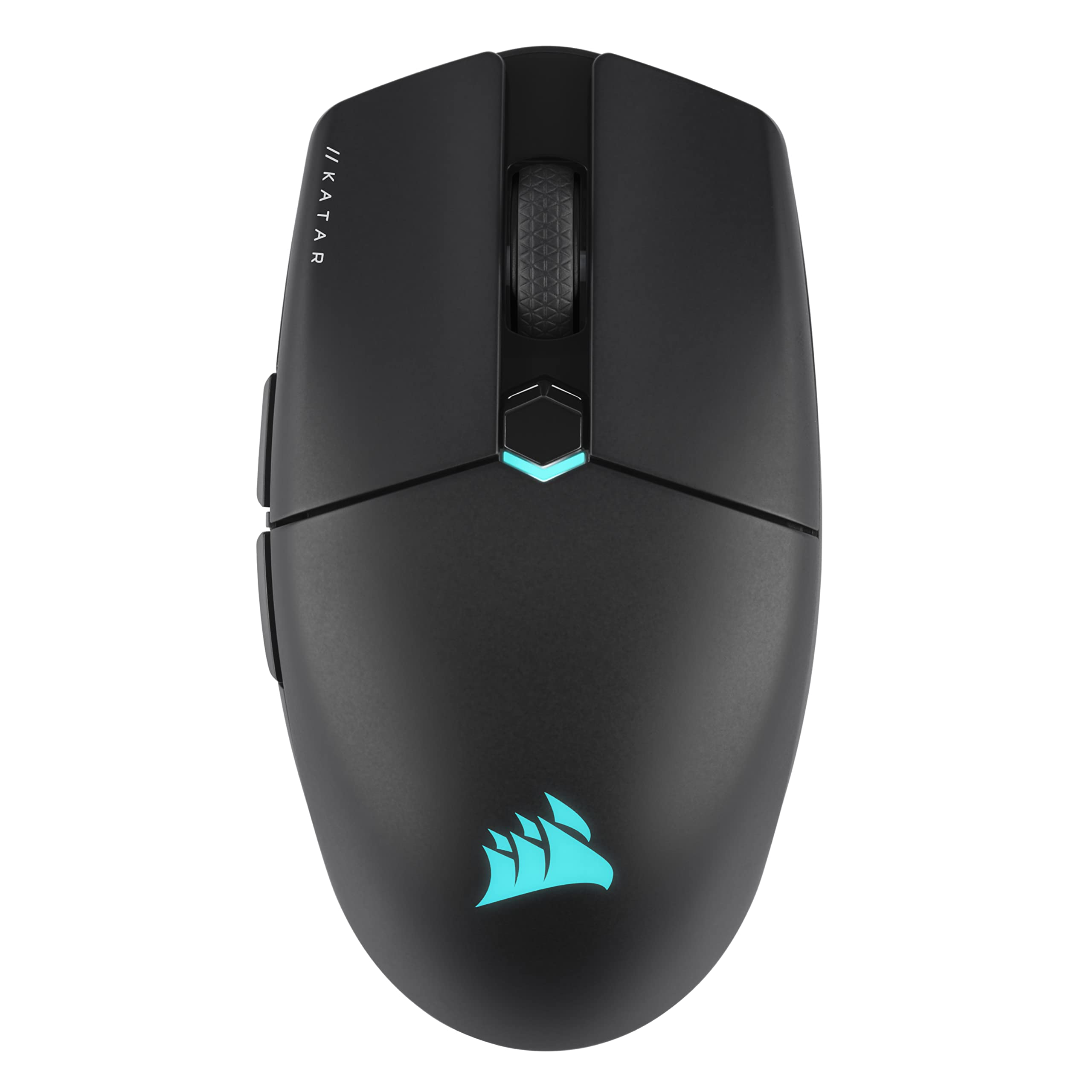 Corsair KATAR Elite Wireless Ultraleichte FPS Gaming Maus - 26.000 DPI - Symmetrische Form - Bis zu 110 Stunden Akkulaufzeit - iCUE-Kompatibel - PC, PS5, PS4, Xbox - Schwarz