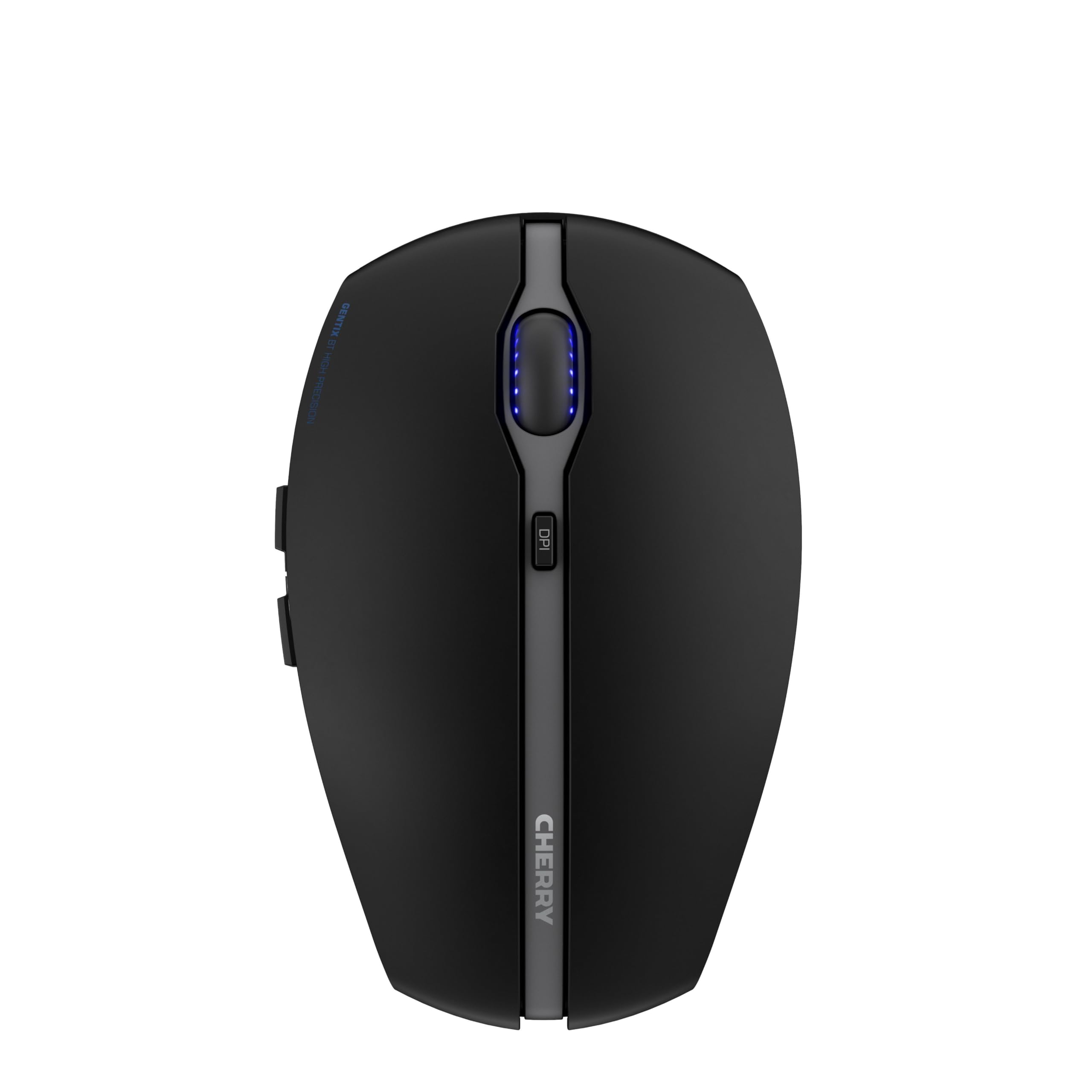 CHERRY GENTIX BT, Kabellose Bluetooth-Maus, Multi-Device-Funktion für bis zu 3 Geräte, Umschaltbare Auflösung (1000/2000 DPI), Batteriebetrieben, Schwarz