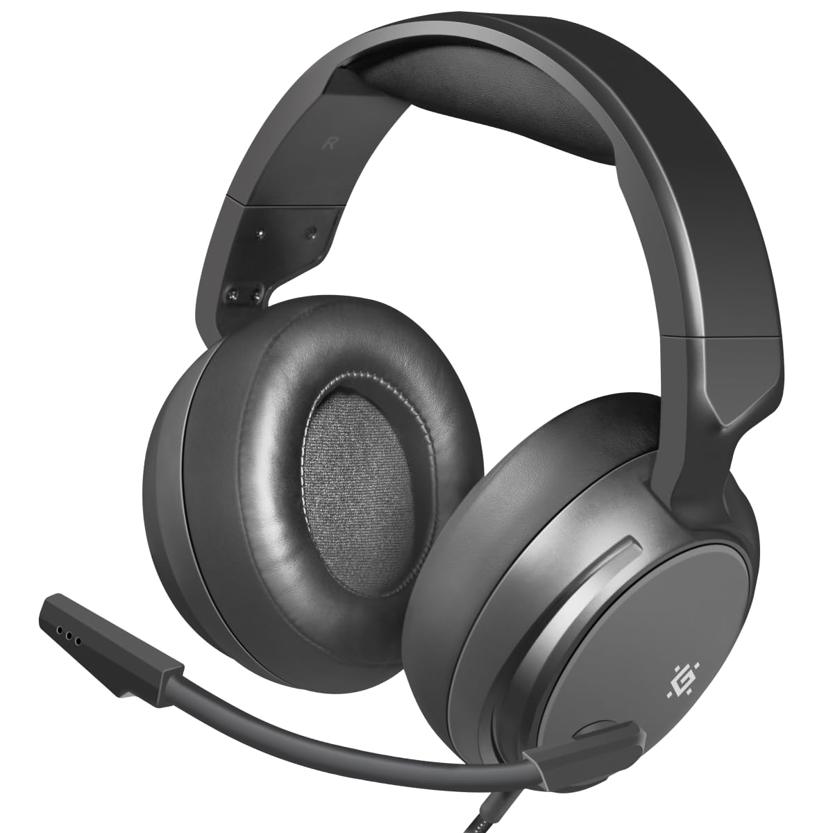 Defender® Shadow Gaming Headset – 3,5 mm Klinke, Over-Ear, 50 mm Treiber, Flexibles Mikrofon, Lautstärkeregler, Metall-Kopfbügel, PC Headset mit Mikrofon, Kompatibel mit PS5, Xbox, Switch & PC