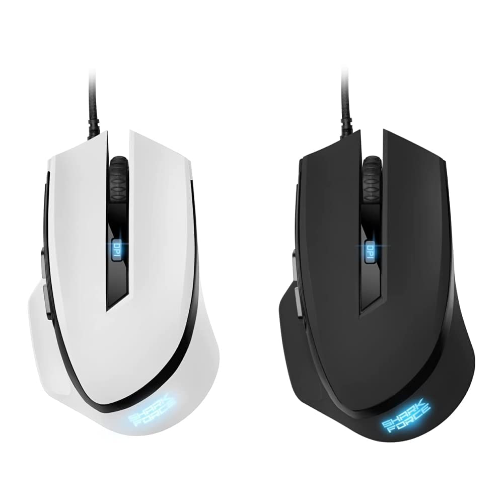 Sharkoon Shark Force II weiß, Gaming Maus, 4044951030446 & Shark Force II schwarz