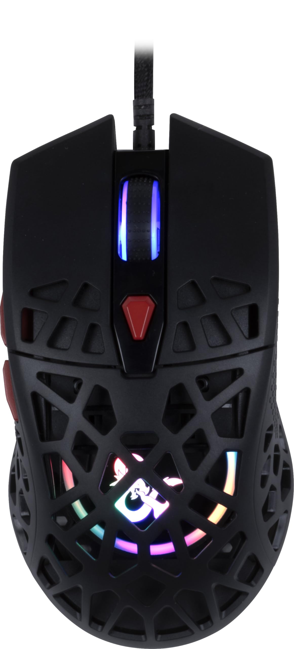 Konix Dungeons & Dragons Kabelgebundene Gaming-Maus Ultra Light 70 g für PC - 7 DPI-Stufen - Rainbow-LED-Hintergrundbeleuchtung - Schwarz