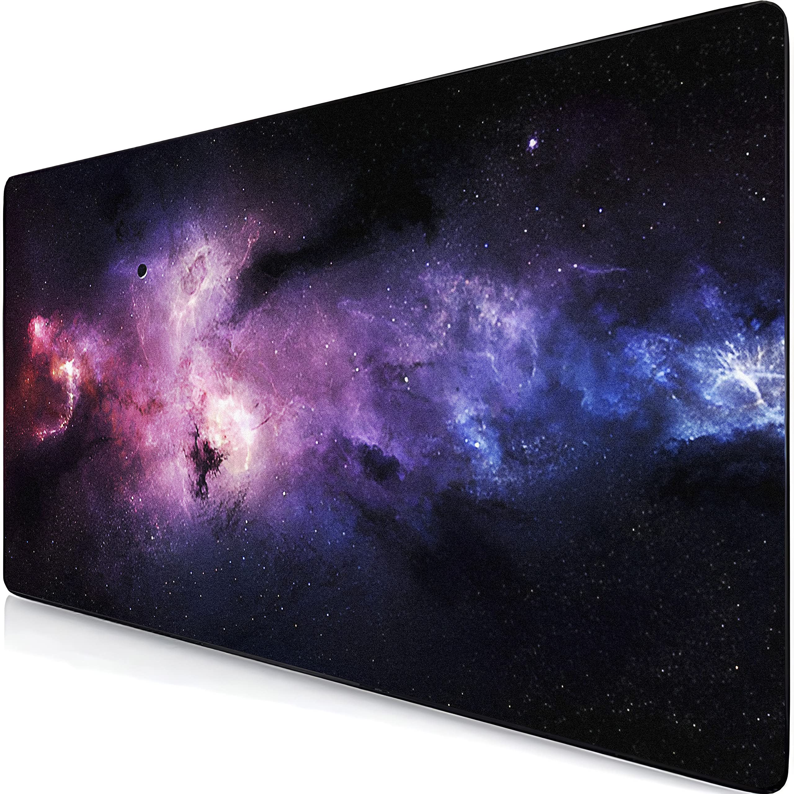 Retoo Gaming Mauspad XXL, 800 x 400 mm, Groß Mousepad Tischunterlage Large Size, rutschfest Schreibtischunterlage verbessert Geschwindigkeit und Präzision, Motiv Kosmos