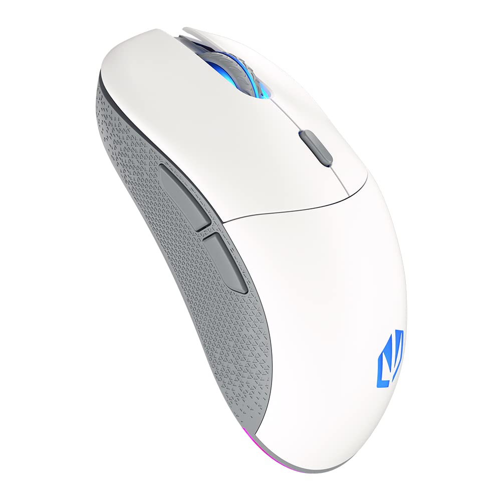 ENDORFY GEM Plus Wireless Onyx White, Leichte kabellose Gaming-Maus (74 g), PixArt PAW3395 Sensor der Spitzenklasse, 26.000 DPI, langlebige Kailh GM 8.0 Schalter, 6 programmierbare Tasten, EY6A015