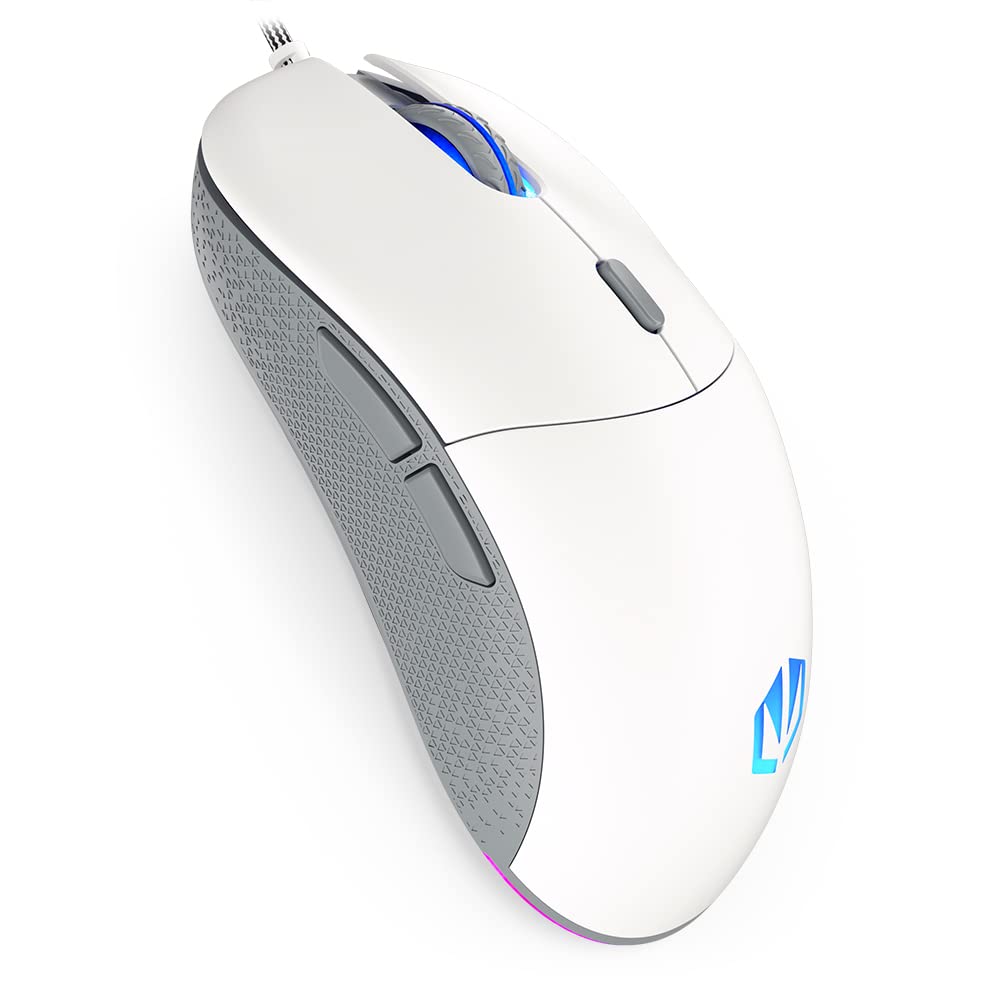 ENDORFY GEM Onyx White, Leichte Gaming-Maus (67 g), PixArt PMW3325 Sensor, 8000 DPI, Kailh GM 4.0 switches, 6 programmierbare Tasten, Mausfüße aus „PTFE”, EY6A012