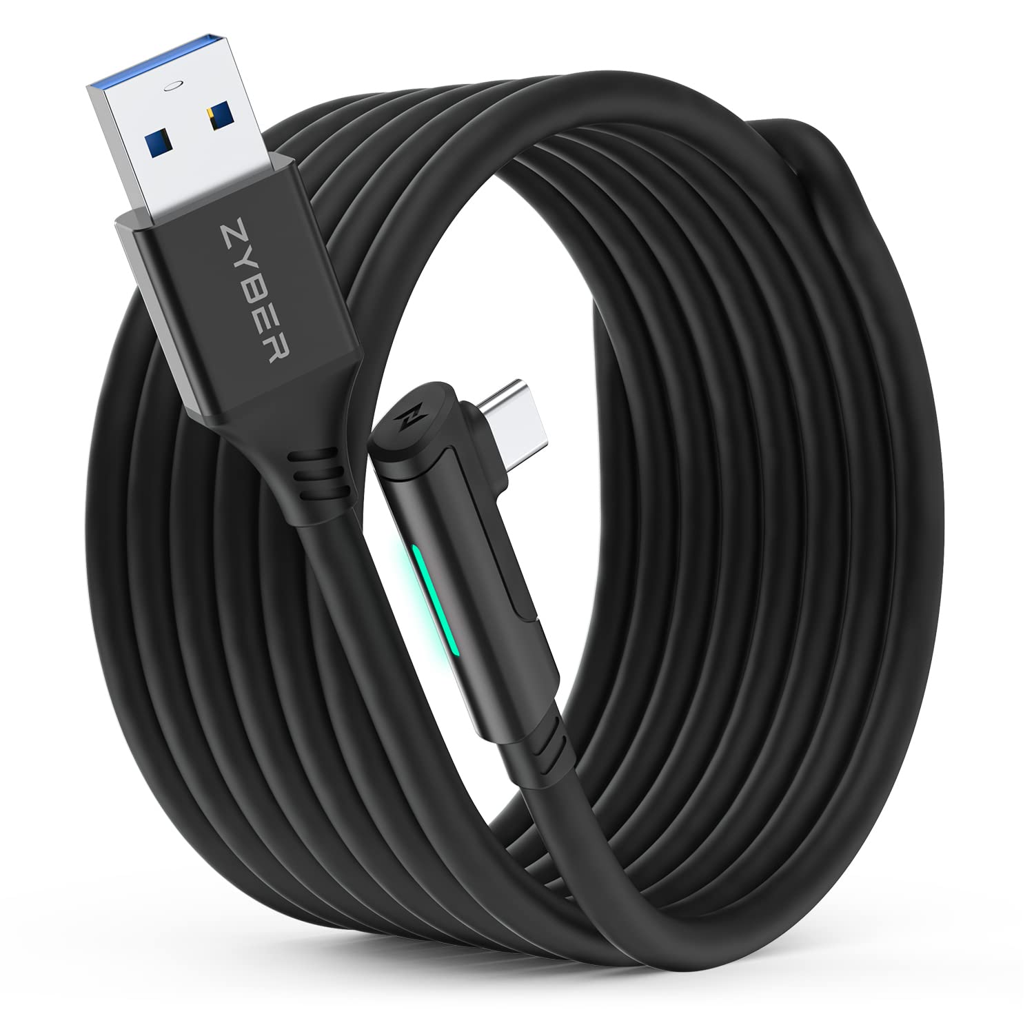 ZYBER Link Kabel 5M für PICO 4 für Quest 3S/3/2 VR Headset Link Kabel für Meta Quest Pro 2/1 Gaming PC, High-Speed USB 3.0 auf USB C für PC (schwarz)