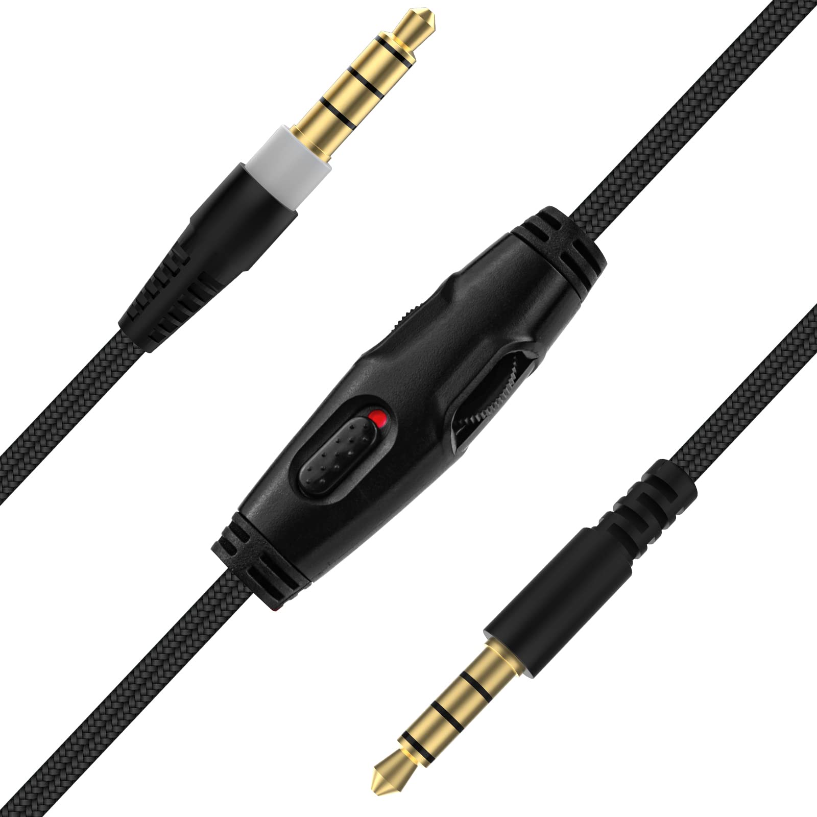 Cloud Alpha-Kabel für Kingston Cloud Mix Alpha Flight & Logitech G633 G933 Gaming-Headset, mit Stumm- und Lautstärkereglern (ohne Mikrofon, 4,9 m)