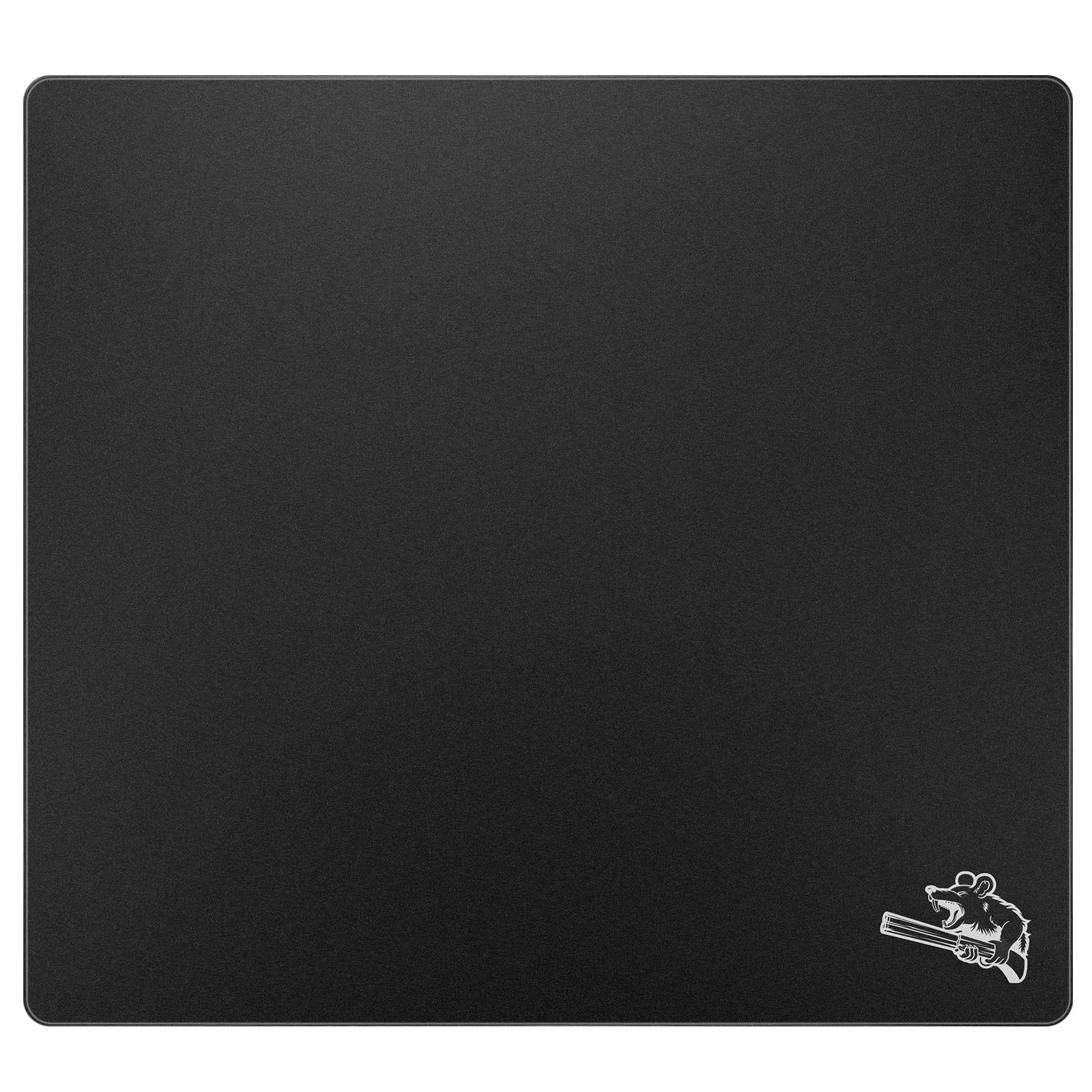 SIROOLAC Glas-Gaming-Mauspad 320 mm x 360 mm FPS Game Special Gehärtetes Glas langlebig Dicke 3 mm Schießen Sie präzise und schnell auf Gegner (320 mm x 360 mm, Schwarz)