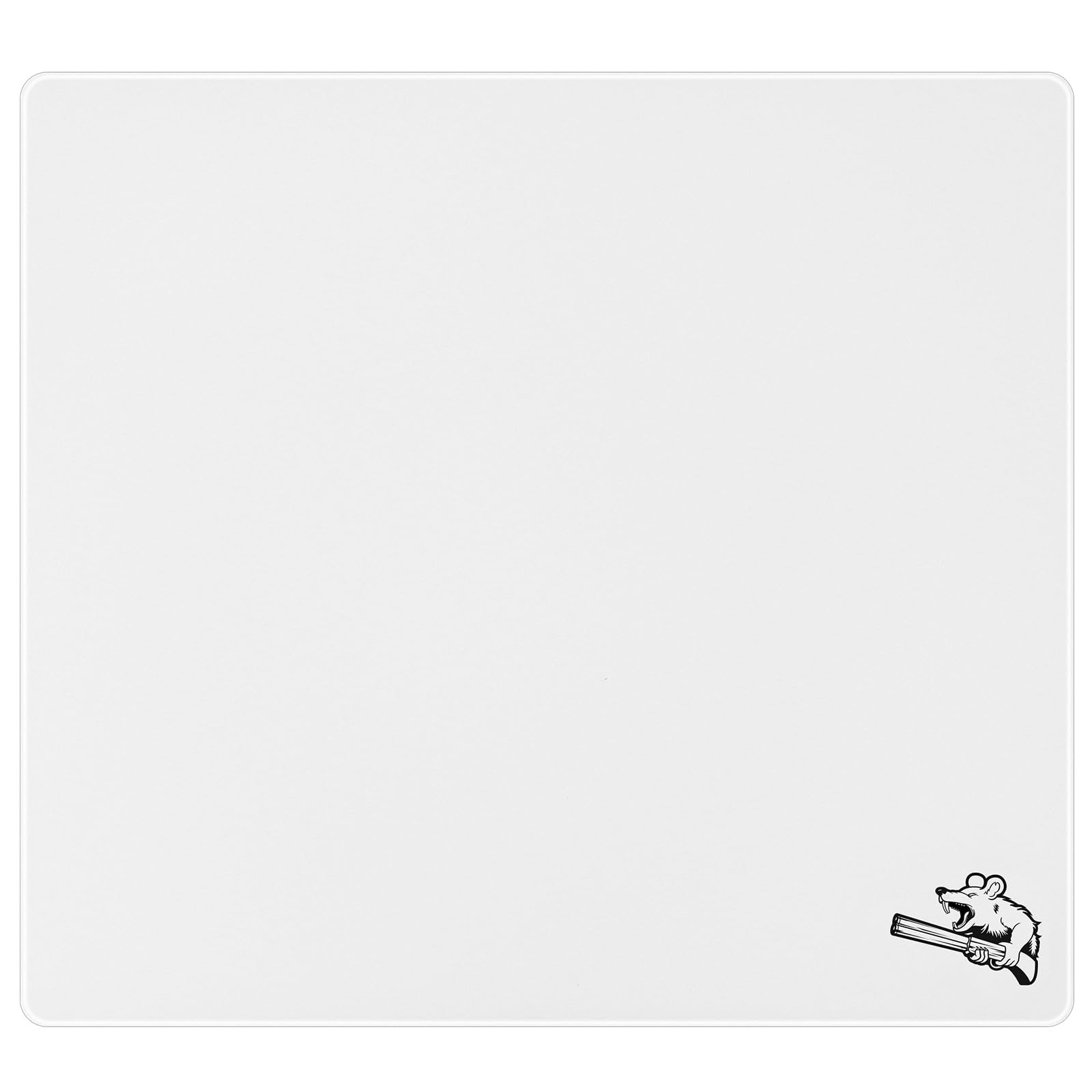 SIROOLAC Gaming-Glas-Mauspad, 320 mm x 360 mm, FPS Game Special, langlebiges gehärtetes Glas, 3 mm dick, Schießen Sie präzise und schnell auf Gegner (320 mm x 360 mm, weiß)