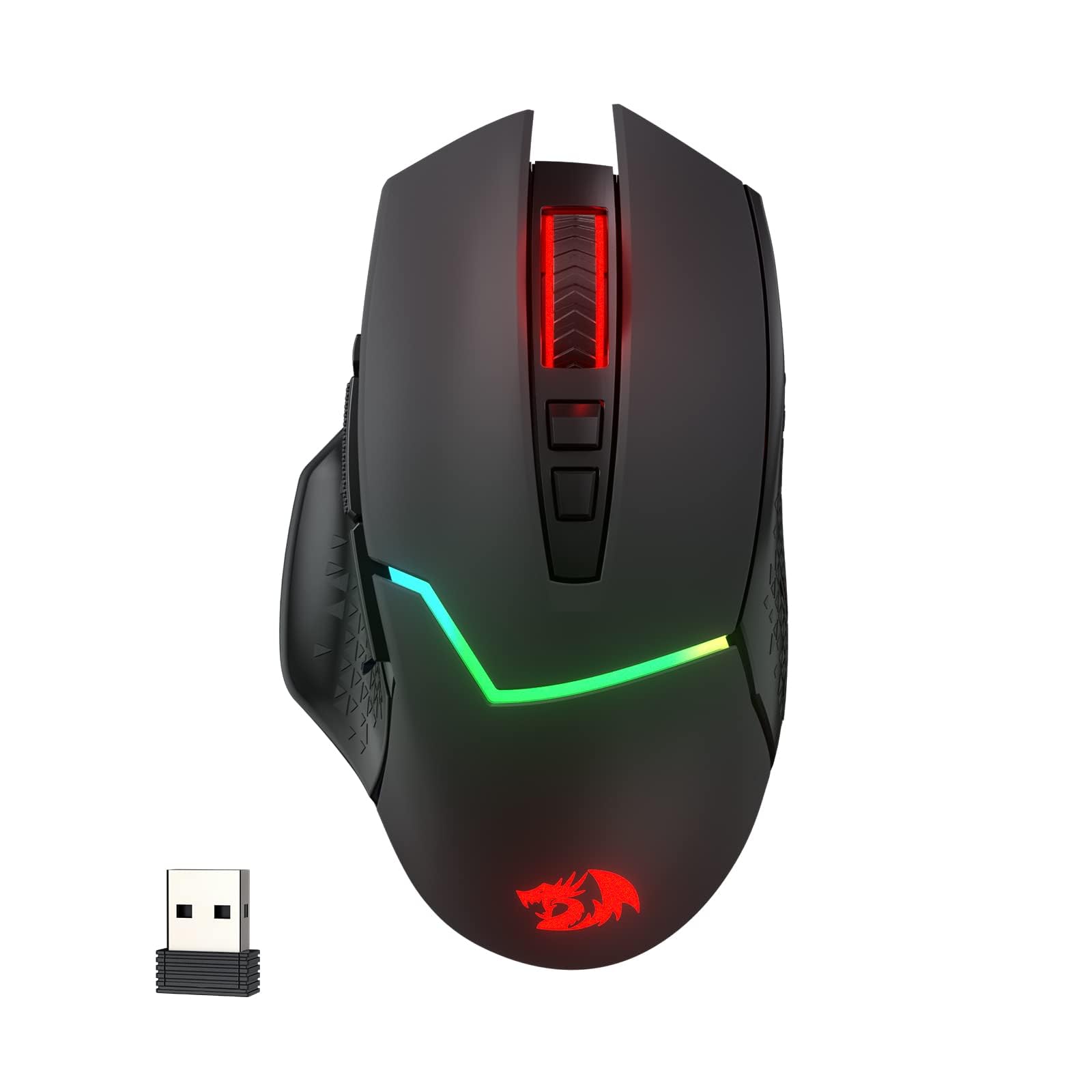 Redragon M690 PRO Kabellose Gaming-Maus, 8000 DPI kabelgebundene/kabellose Gaming-Maus mit Schnellfeuertaste, 8 Makro-Tasten, ergonomisches Design für PC/Mac/Laptop