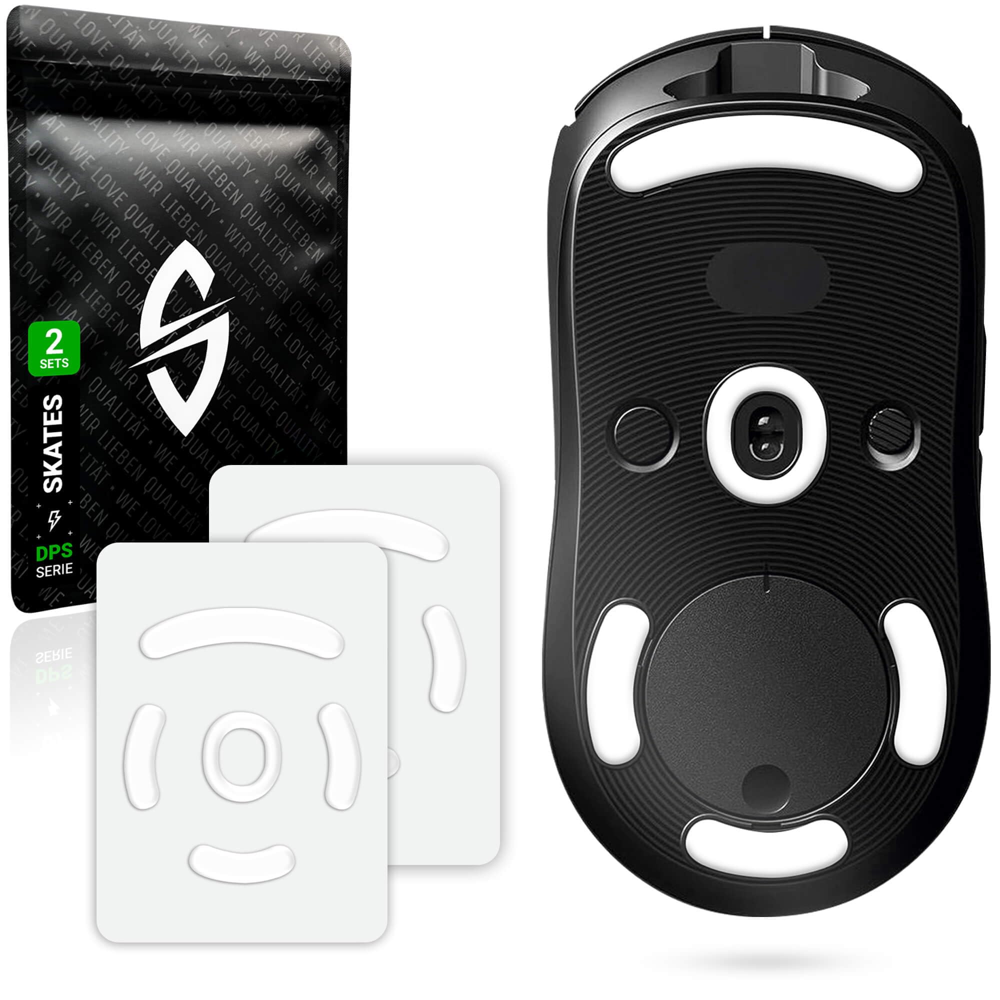 SensoryBoost DPS Glides (2er Set) kompatibel mit Logitech G PRO Wireless, G PRO 2 Lightspeed - Ultra Schnell, Abgerundet, Langlebig - PTFE - Ersatz-Mausfüße, Skates – Gaming Maus Upgrade Zubehör