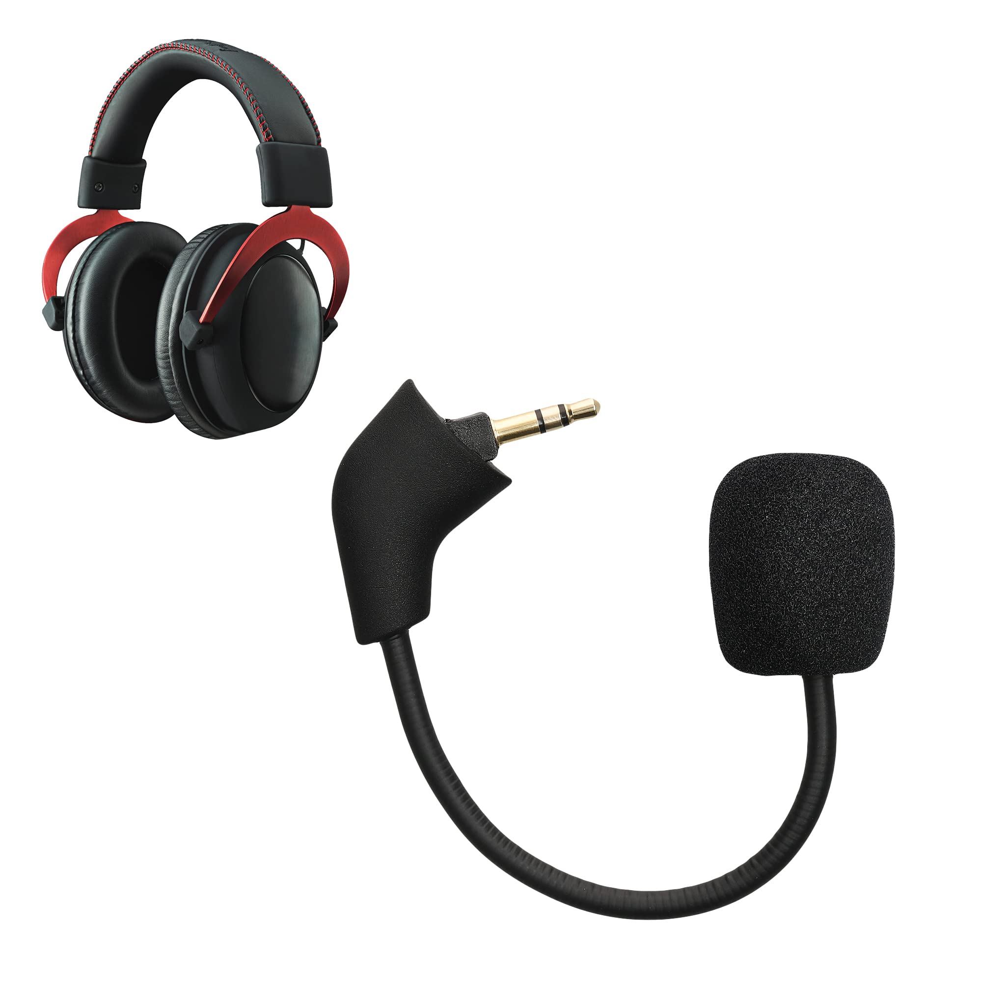 kwmobile Ersatz Kopfhörer Mikrofon kompatibel mit Kingston HyperX Cloud/Cloud X/CloudX Core Headset - Gaming Headphones Mikrofon mit 3,5 mm Klinkenstecker - Schwarz