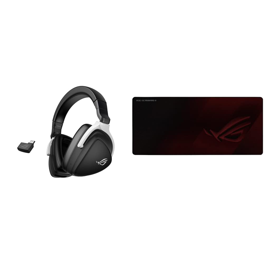 ASUS ROG Delta S Wireless Gaming Headset & ROG Scabbard II Gaming Mauspad
