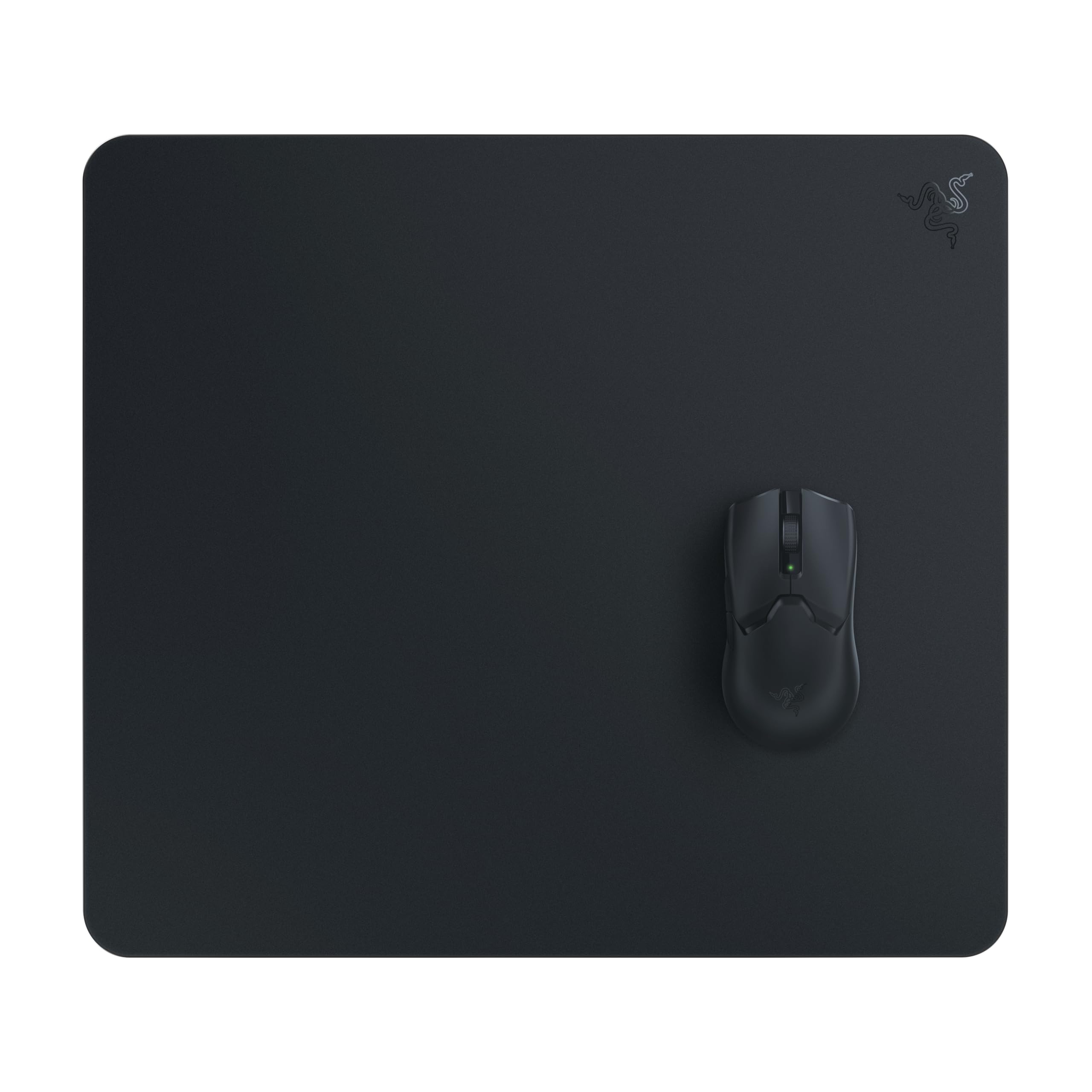Razer Atlas - Glasmausmatte - Premium gehärtetes Glas-mauspad (Mikrogeätzte Ultra-Glatte Oberfläche, Schmutz- und kratzabweisend, Leisere Mausbewegungen, 450 x 400 x 5mm) Schwarz