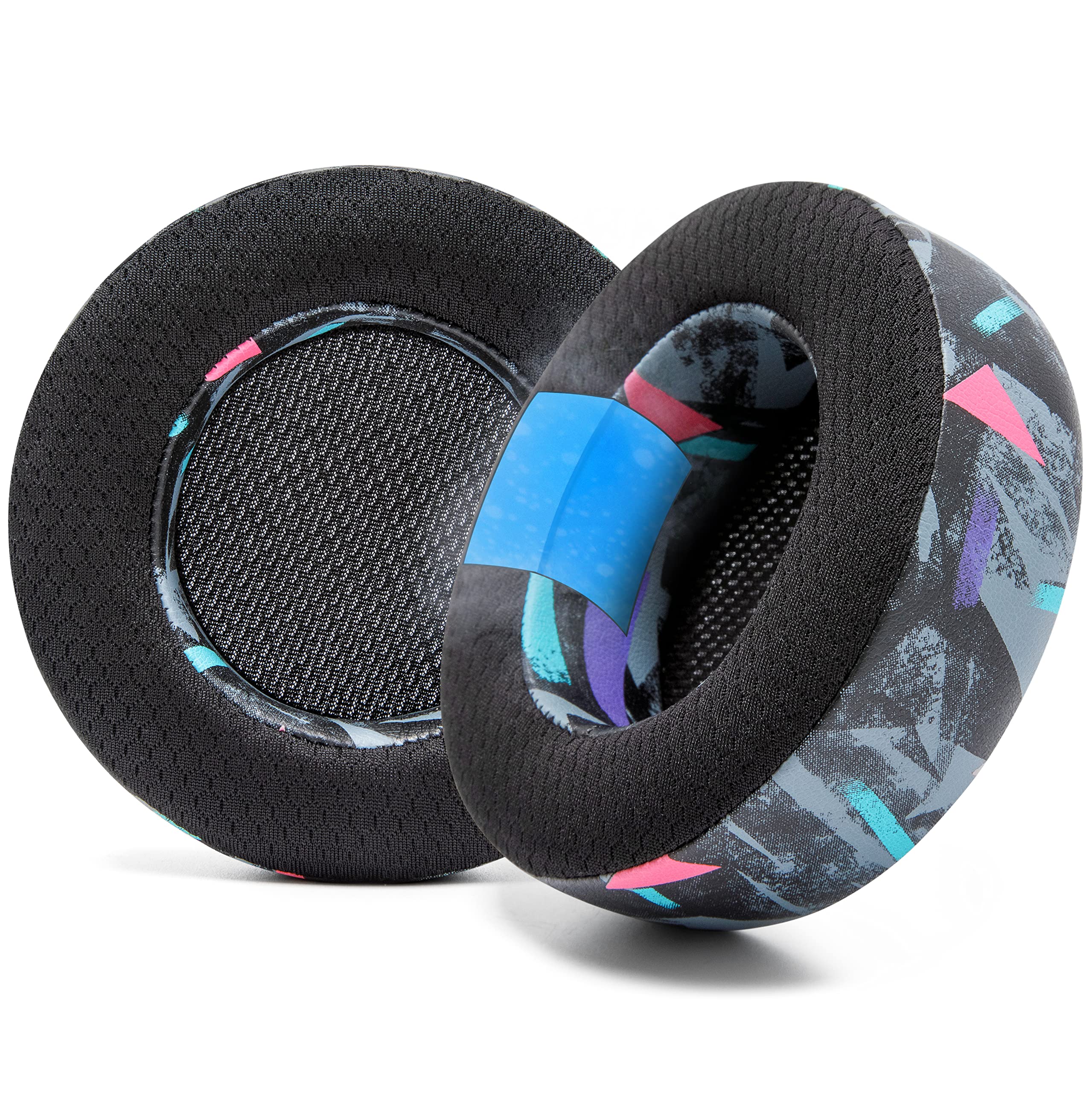 WC Freeze Virtuoso – Ersatz-Ohrpolster aus Hybridgewebe mit Kühlgel für das Corsair Virtuoso Gaming-Headset, hergestellt von Wicked Cushions, verbesserte Dicke und Schallisolierung | 90's Black