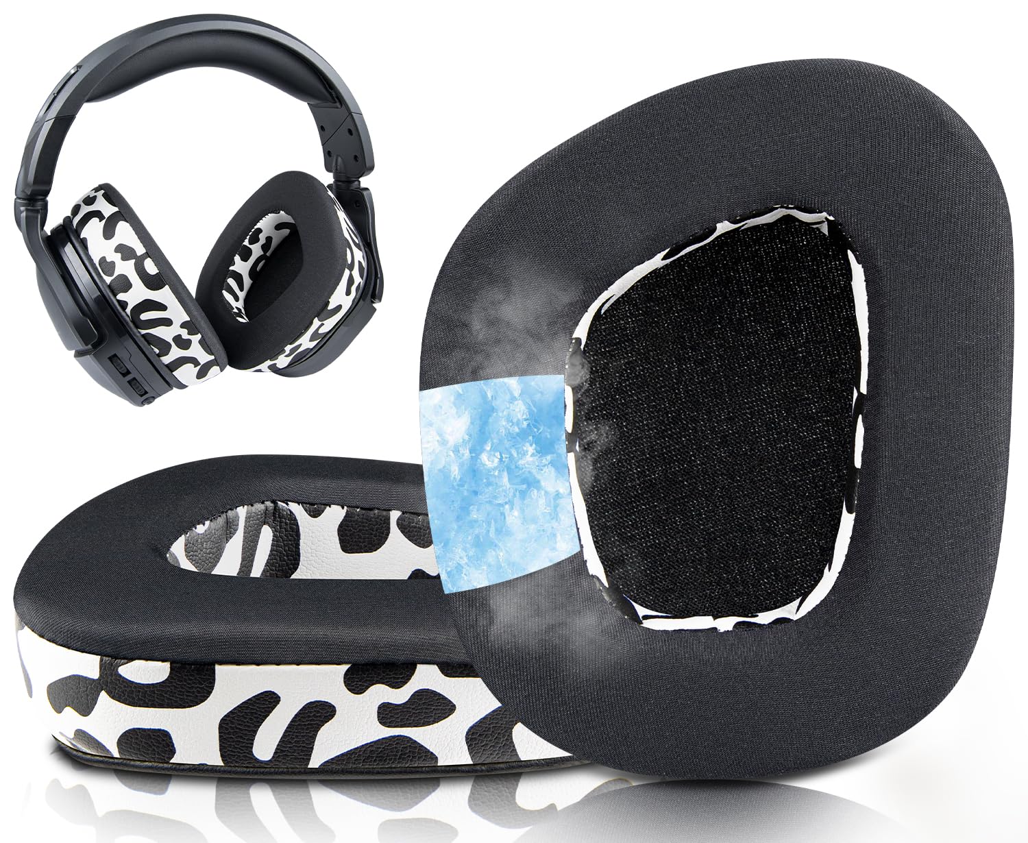 SOULWIT Kühlgel Ersatz Ohrpolster für Turtle Beach Stealth 600 Gen 2 USB/MAX, 600 Gen3 PC/PS/XB, 500 XB Wireless Gaming Headset, Ersatzpolster mit geräuschisolierendem Schaumstoff