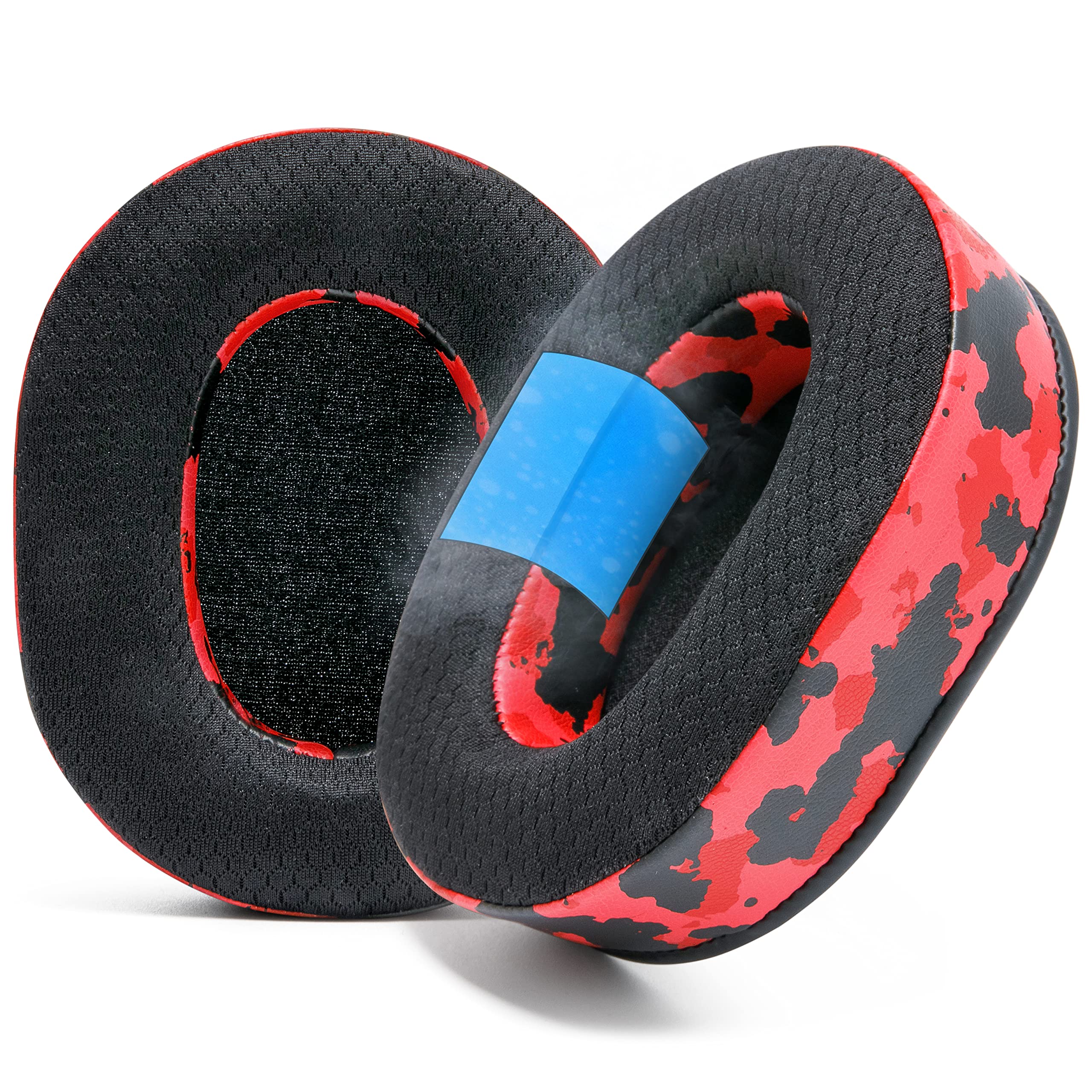 WC Freeze Blackshark – Kühlende Gel-Ohrpolster für 2020–2022 Razer Blackshark V2 und V2 Pro (passt Nicht für 2023-Modell) von Wicked Cushions – mehr Komfort, Dicke und Schallisolierung | Rote Tarnung