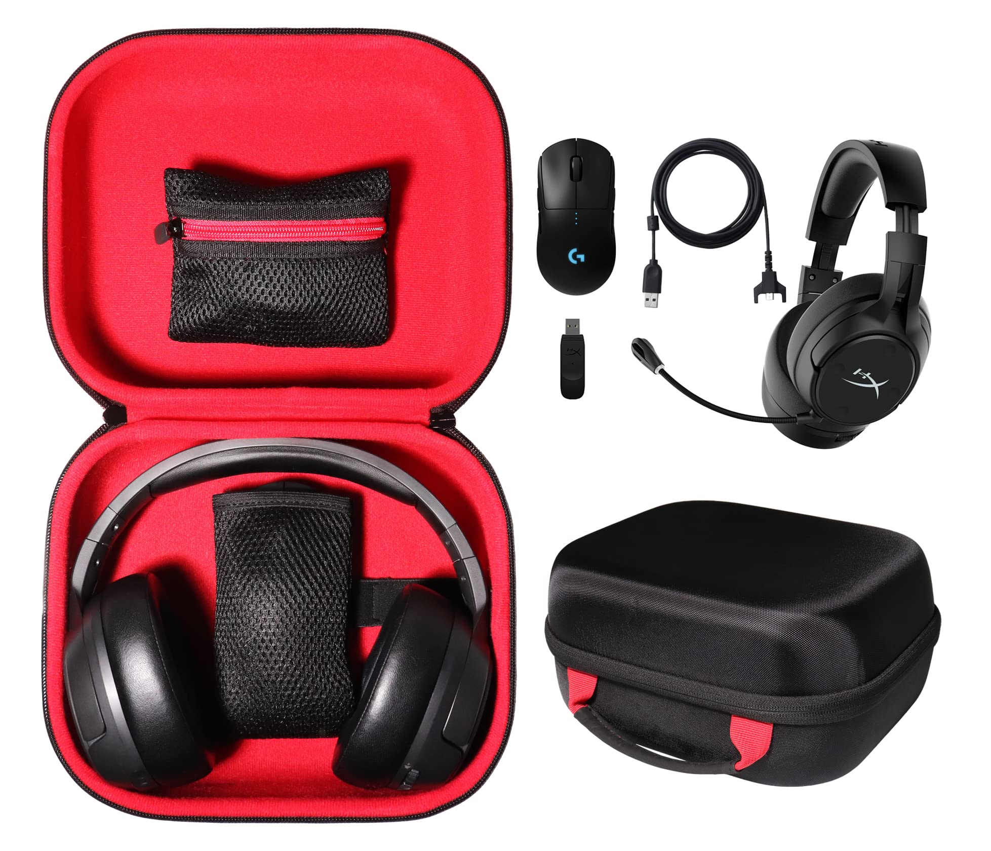 Gaming-Headset-Hülle für HyperX Cloud II, Cloud Alpha, Cloud Alpha S, Cloud und alle Cloud-Serien, Kinston-Serie, Gaming Gear Organisationshülle für Gaming-Maus, schlanke, tragbare