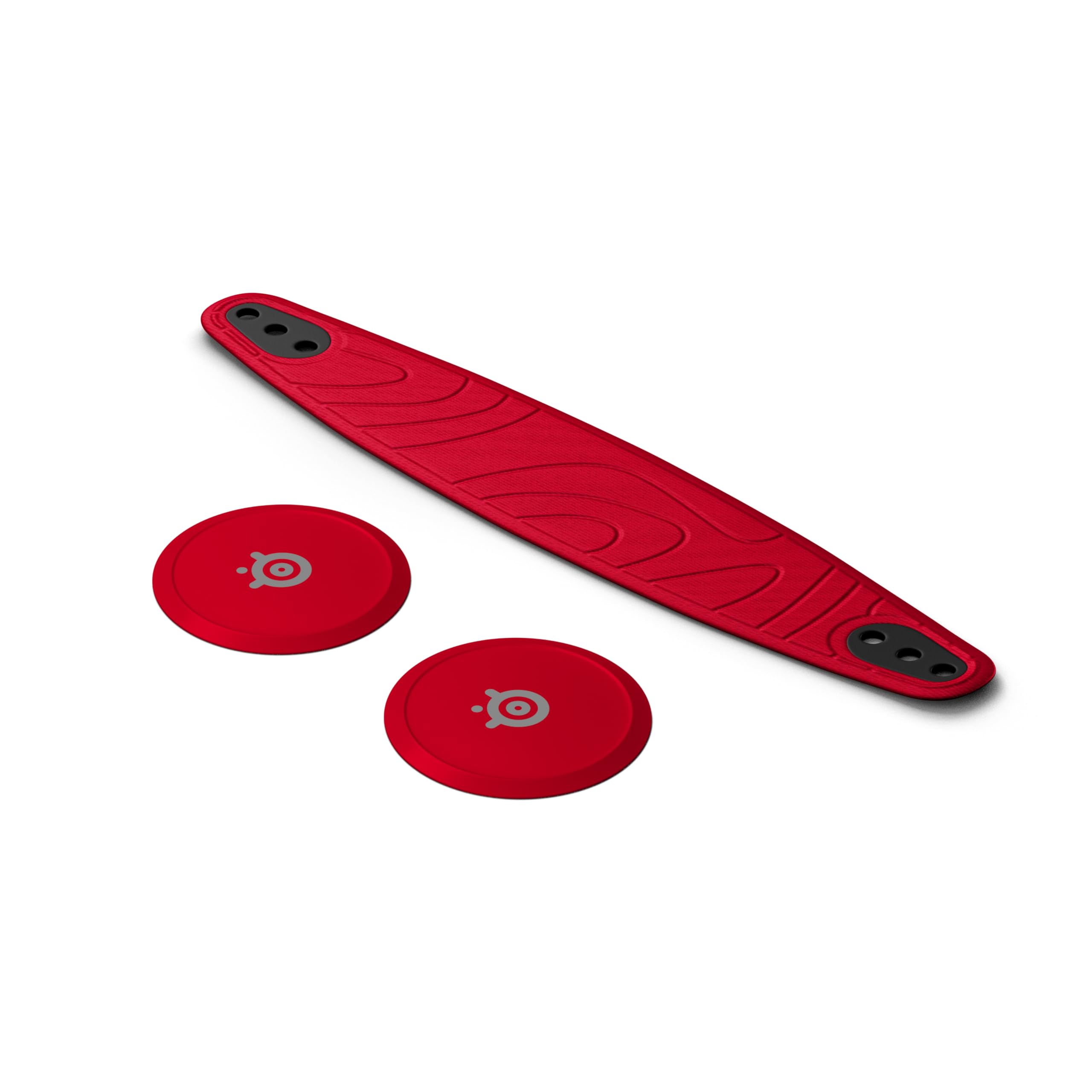 Steelseries Arctis Nova Booster Pack Cherry Red -Gaming Headset Zubehör -Zweifarbiger Nylon-Kopfband -Individuell anpassbar mit einzigartigen metallischen Lautsprecherplatten -Limitiertes Sammlerstück