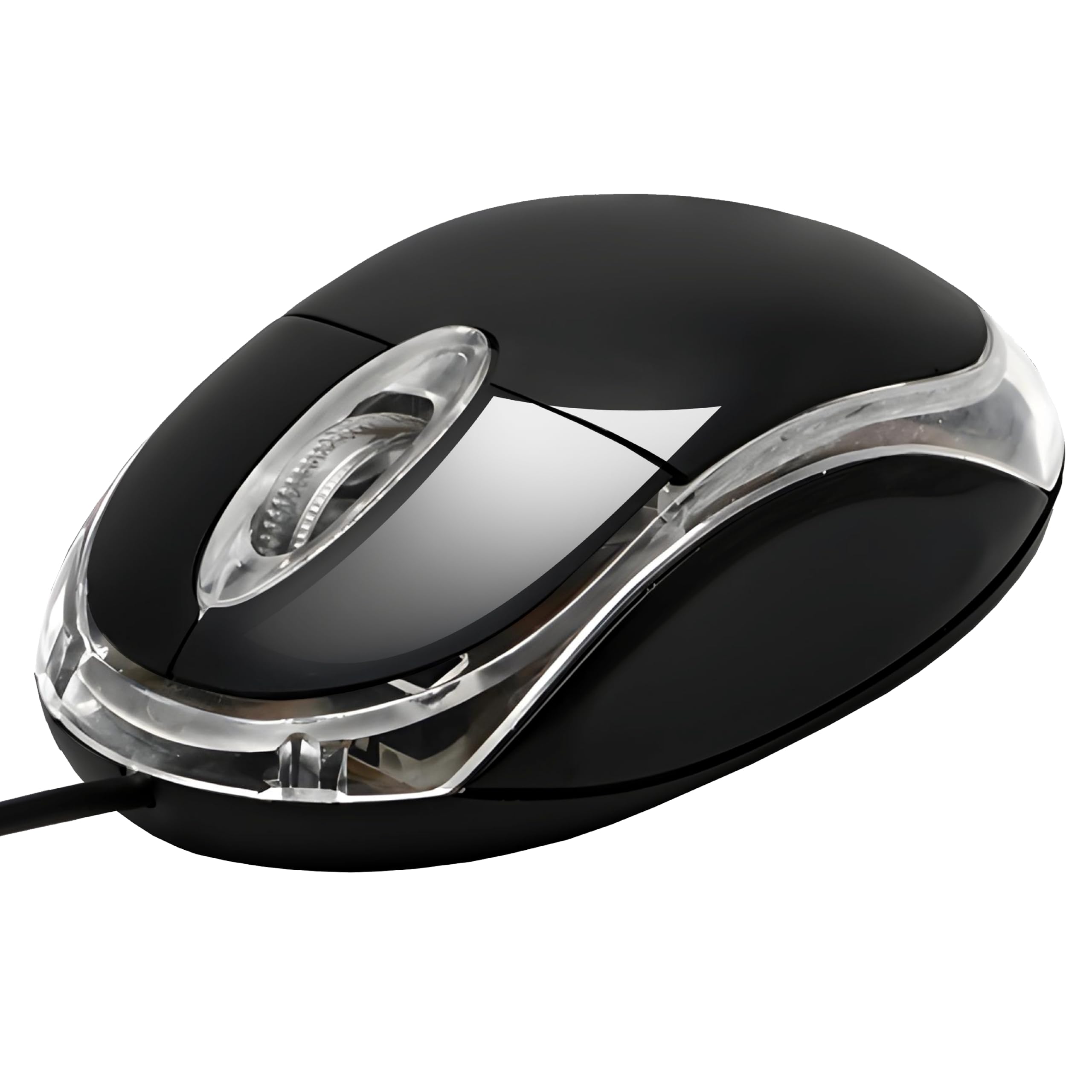 APM Optische Maus, kabelgebunden, Farbe Schwarz, beidhändig, Hintergrundbeleuchtung, 800 DPI, 3 Tasten, kompatibel mit PC, Mac, Laptop, 100118