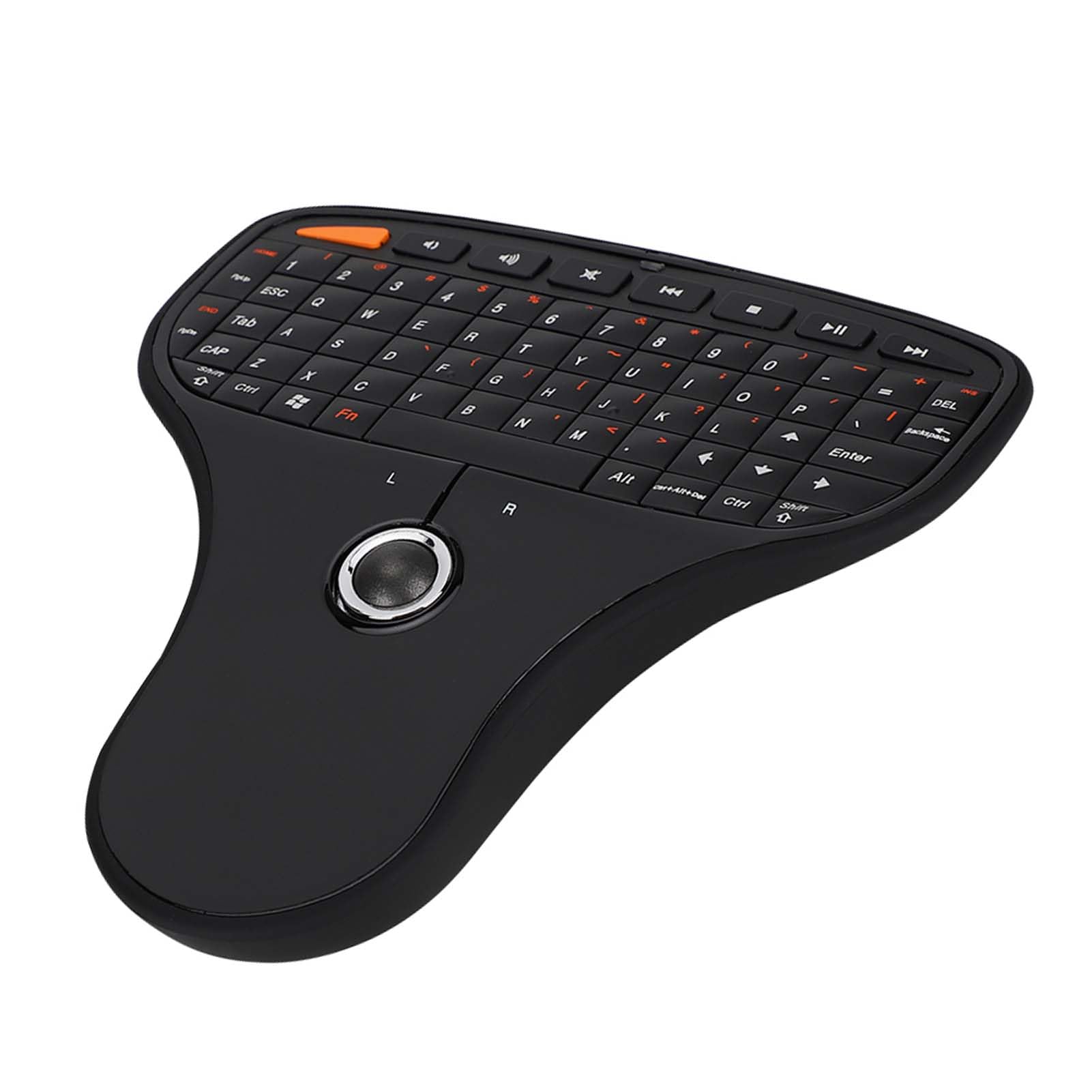 Dioche Fernbedienung mit Tastatur, N5901 QWERTY-Tastatur mit Trackball, Kabellos, Mini-USB, Multimedia für Fernseher und Computer