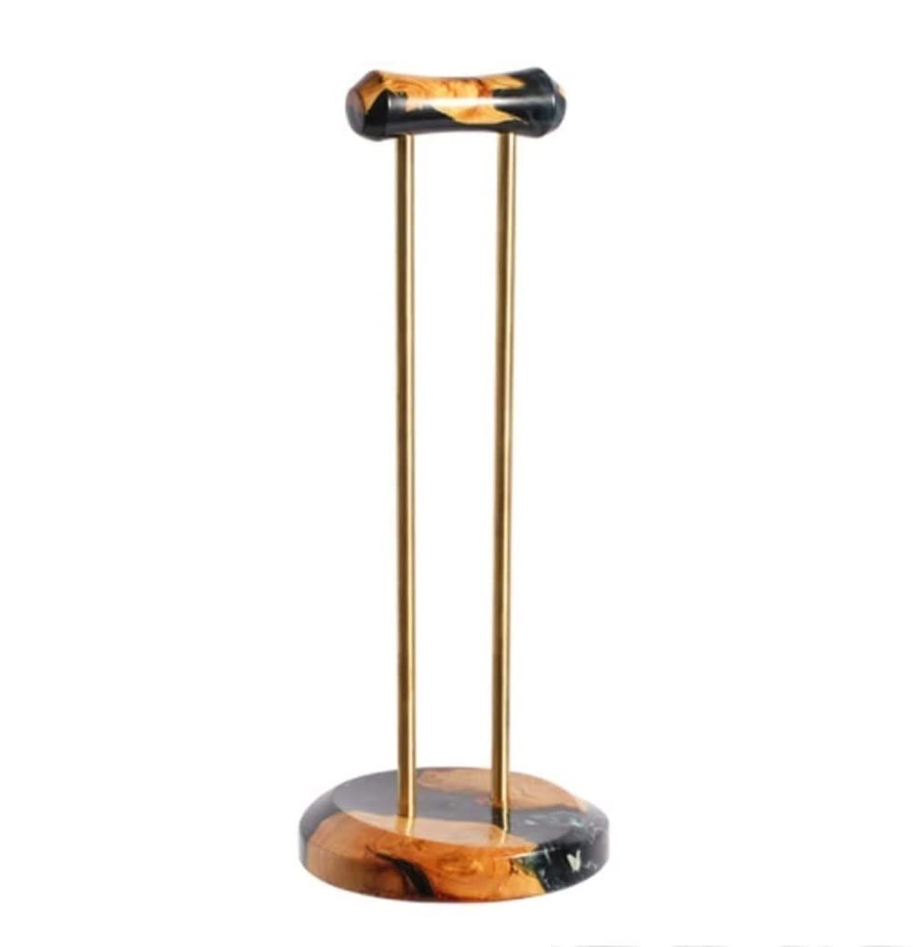 Kopfhörerständer Kopfhörerhalter Kopfhörerständer Aus Holz, Desktop-Headset-Halter Mit Messing-Stützstange, Kopfhörerhalter, Gaming-Zubehör Headset Ständer Kopfhörer Ständer (Blue : A)