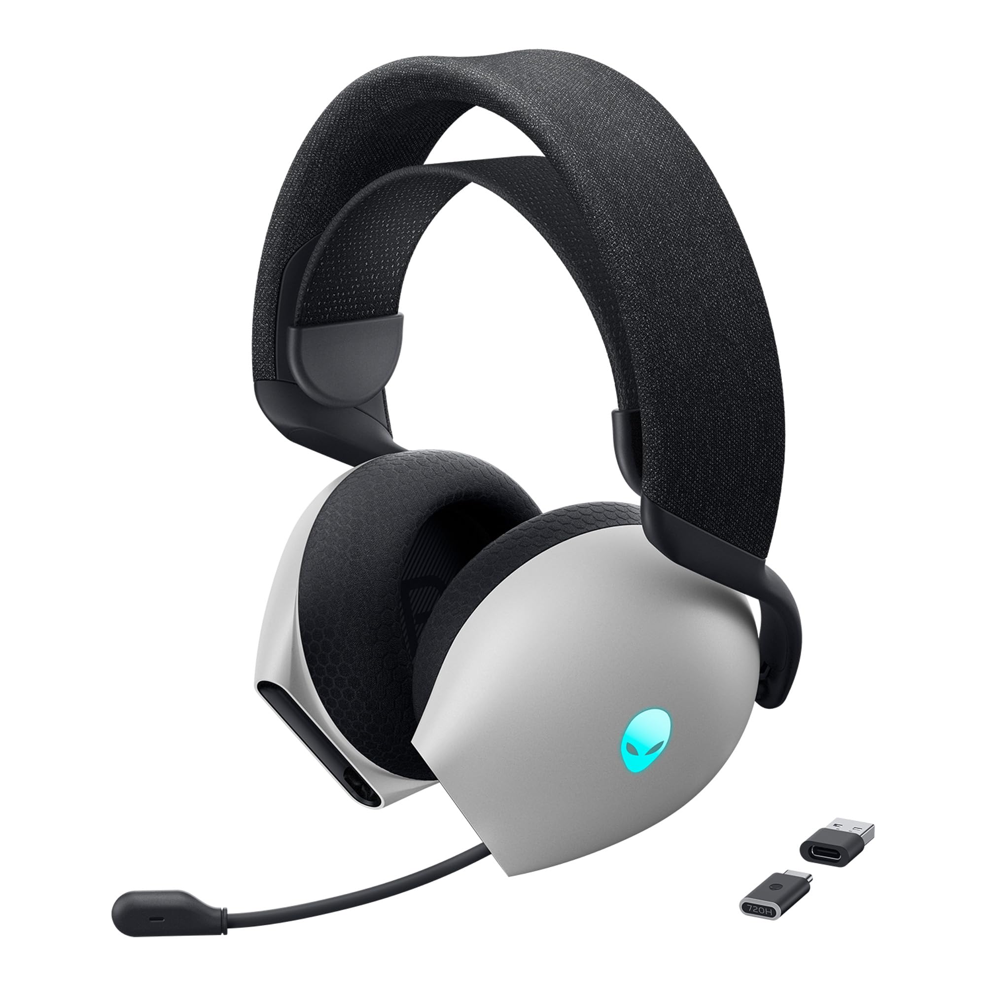 Alienware AW720H Dual-Mode kabelloses Gaming Headset - Farbe Lunar Light