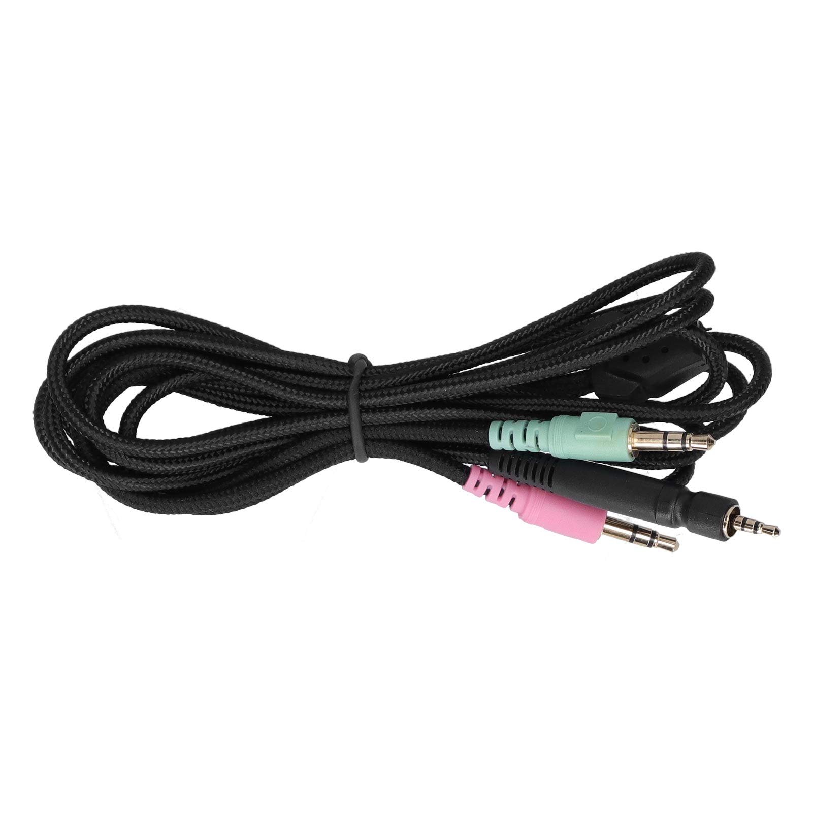 KIMISS GSP500 Kopfhörer Audio Kabel, GSP600/350 Ersatz-Audiokabel, 3.5MM Spiel Kopfhörerkabel, Geflochtenes Nylonkabel Klinkenkabel, 2M für G4ME ONE/GAME ZERO Headset zu One PC und Smartphones