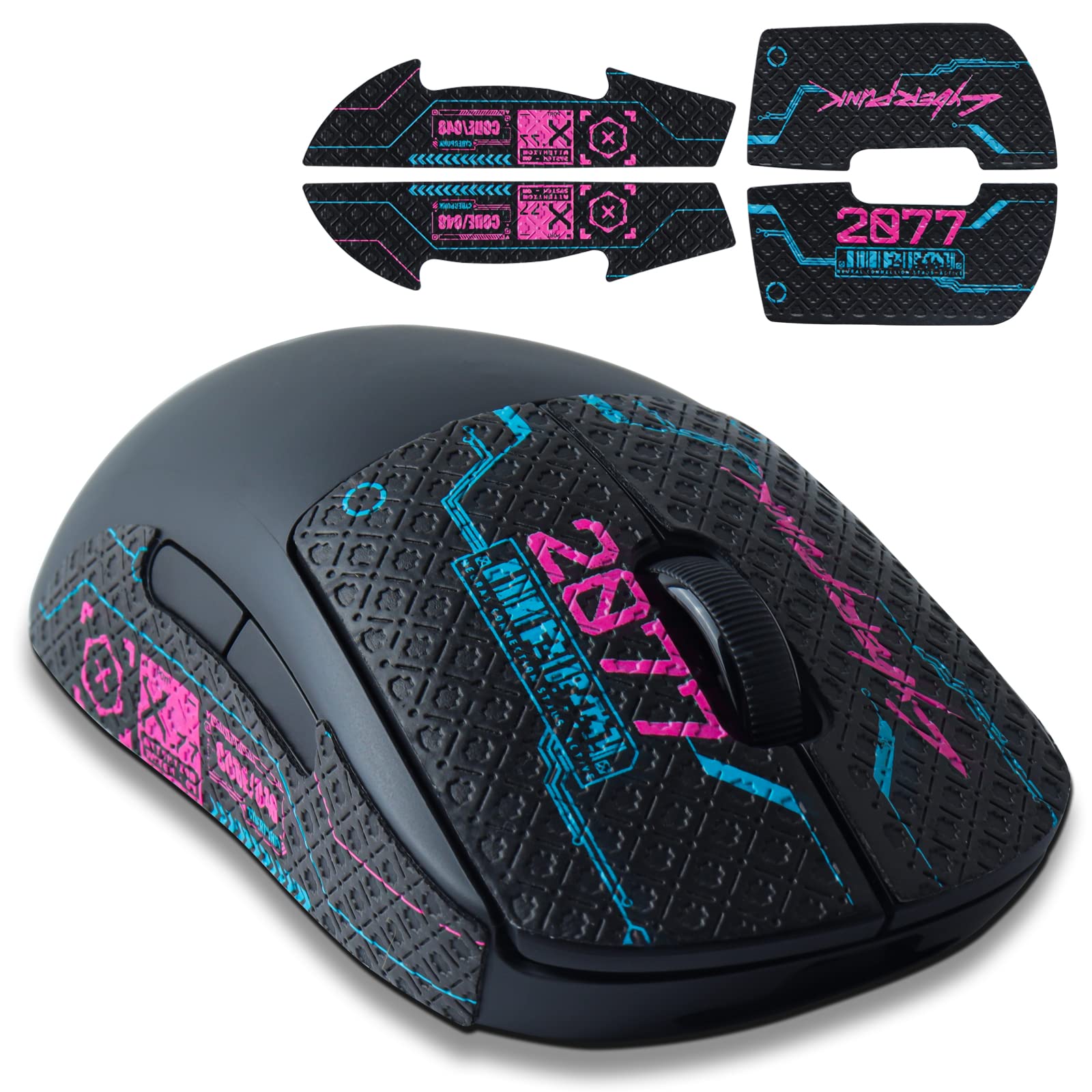 Sunzit Mouse Anti-Rutsch-Griffband passend für Logitech G Pro Wireless Gaming Mouse Skin, einfach anzubringen, schweißbeständig, selbstklebendes Design, lichtechtes professionelles Mäuse-Upgrade-Kit