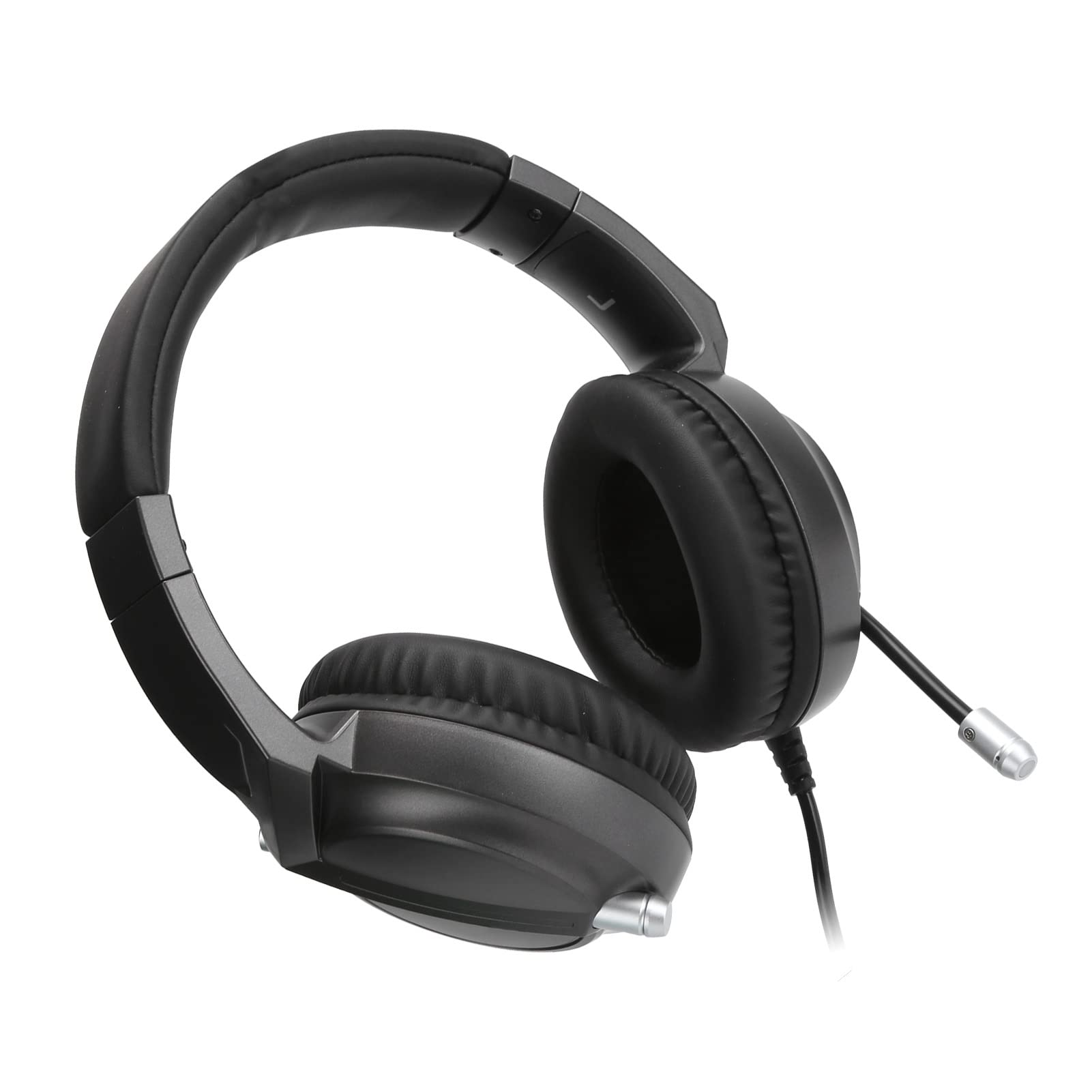 Goshyda Over-Ear-Gaming-Kopfhörer, Kabelgebundenes Headset mit Geräuschunterdrückung, mit Omnidirektionalem Mikrofon, RGB-Lichteffekt (Schwarz)