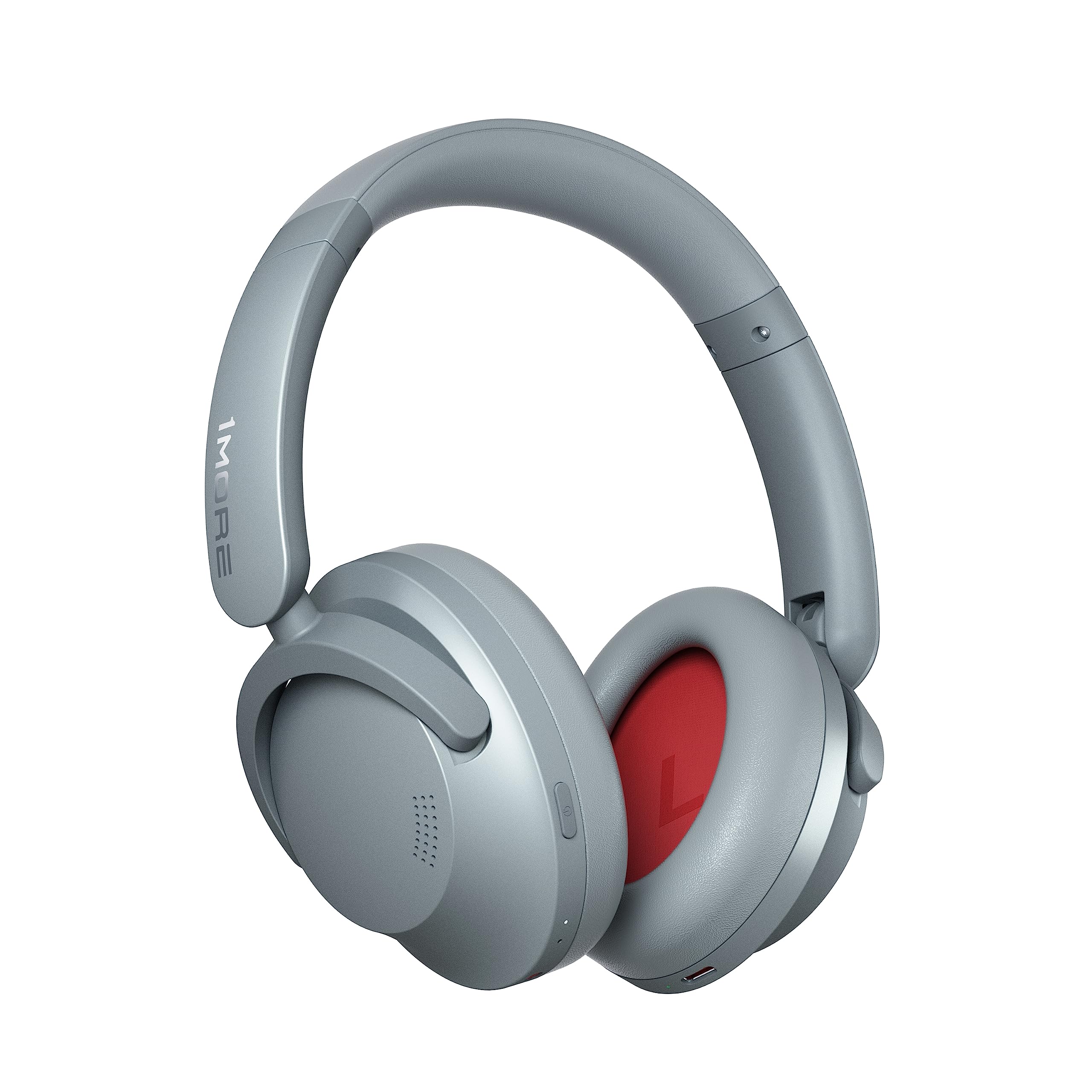1MORE SonoFlow Noise Cancelling Kopfhörer, Bluetooth Kopfhörer mit Aktiver Geräuschunterdrückung, 70 Stunden Wiedergabe, LDAC Hi-Res Wireless Audio, Over Ear Headset, Klare Anrufe (Silber)